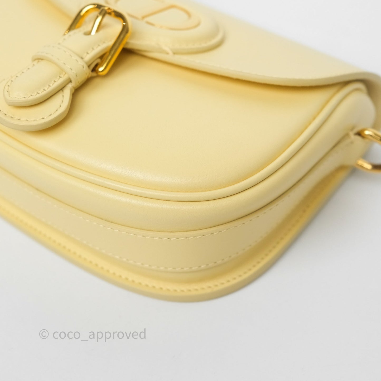 Christian Dior Small Bobby Bag Yellow Calfskin Gold Hardware