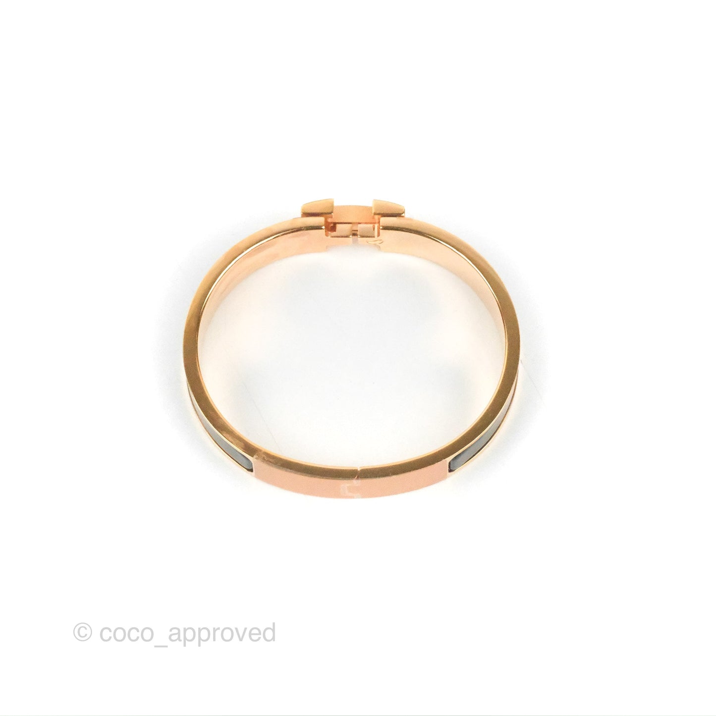 Hermès Clic H Bracelet Black Rose Gold PM