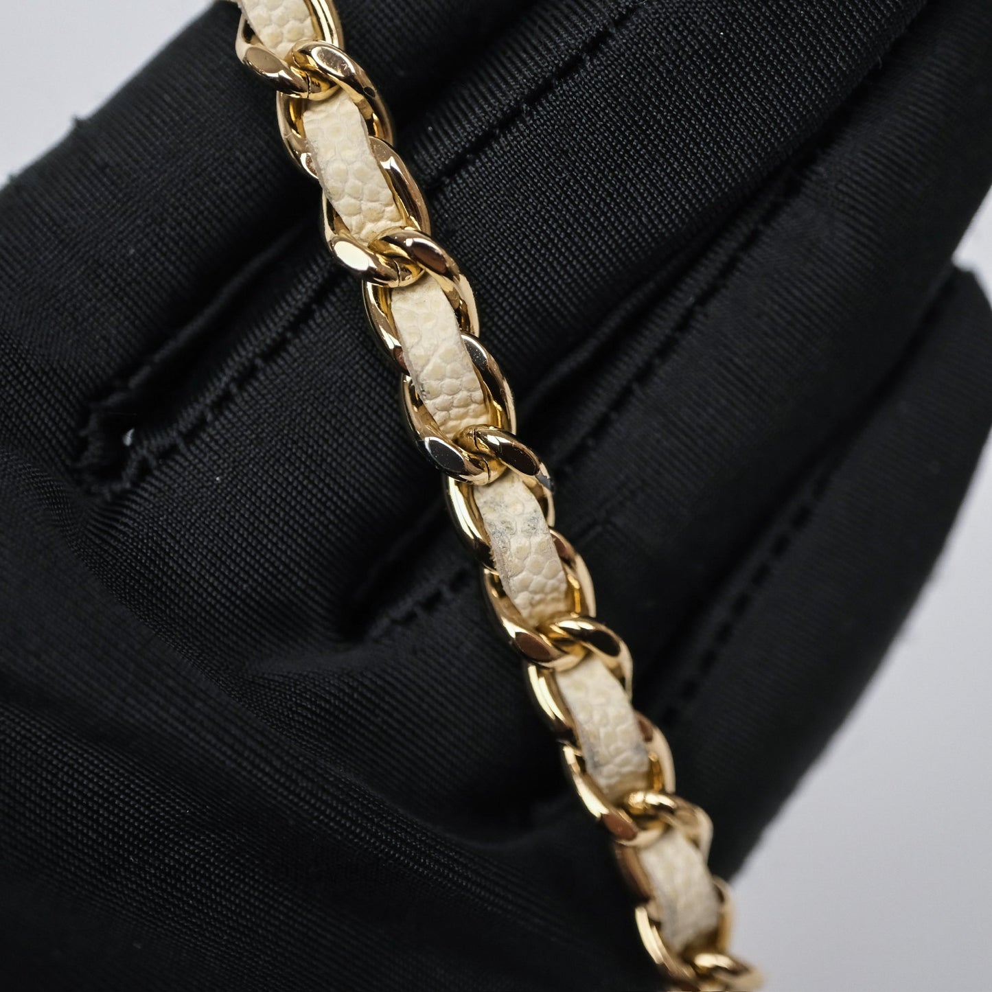 Chanel Classic Mini Vanity With Chain Light Beige Caviar Gold Hardware