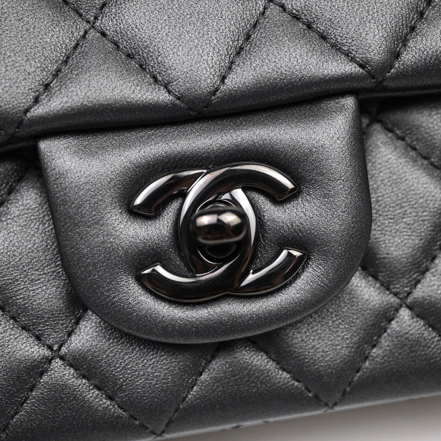 Chanel Quilted Mini Rectangular So Black Lambskin