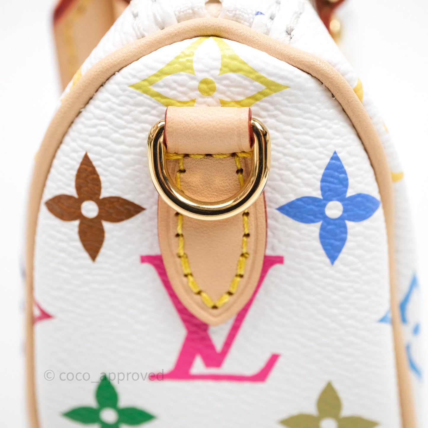 LV x TM Speedy Nano Speedy Multicolore Blanc Monogram Canvas