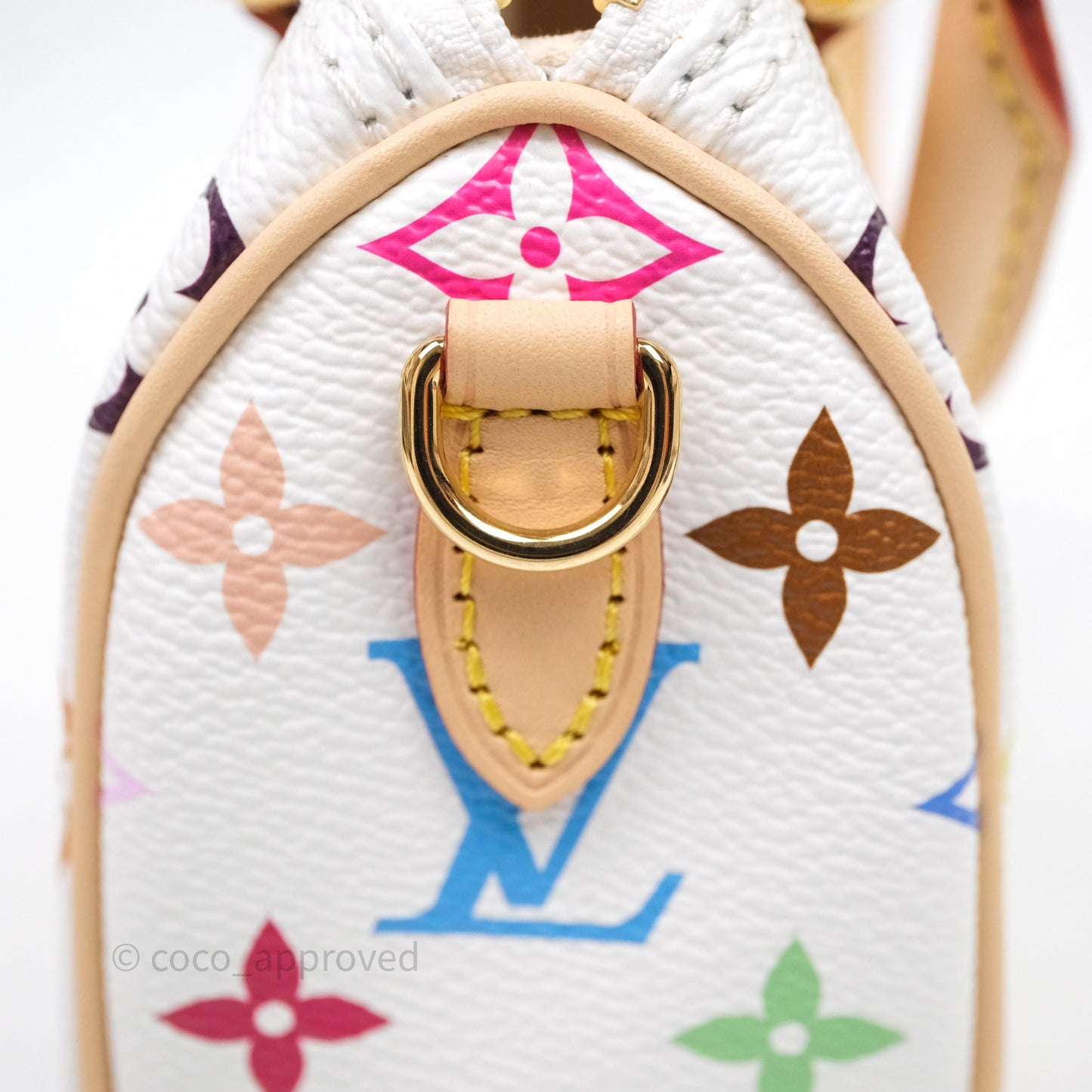 LV x TM Speedy Nano Speedy Multicolore Blanc Monogram Canvas