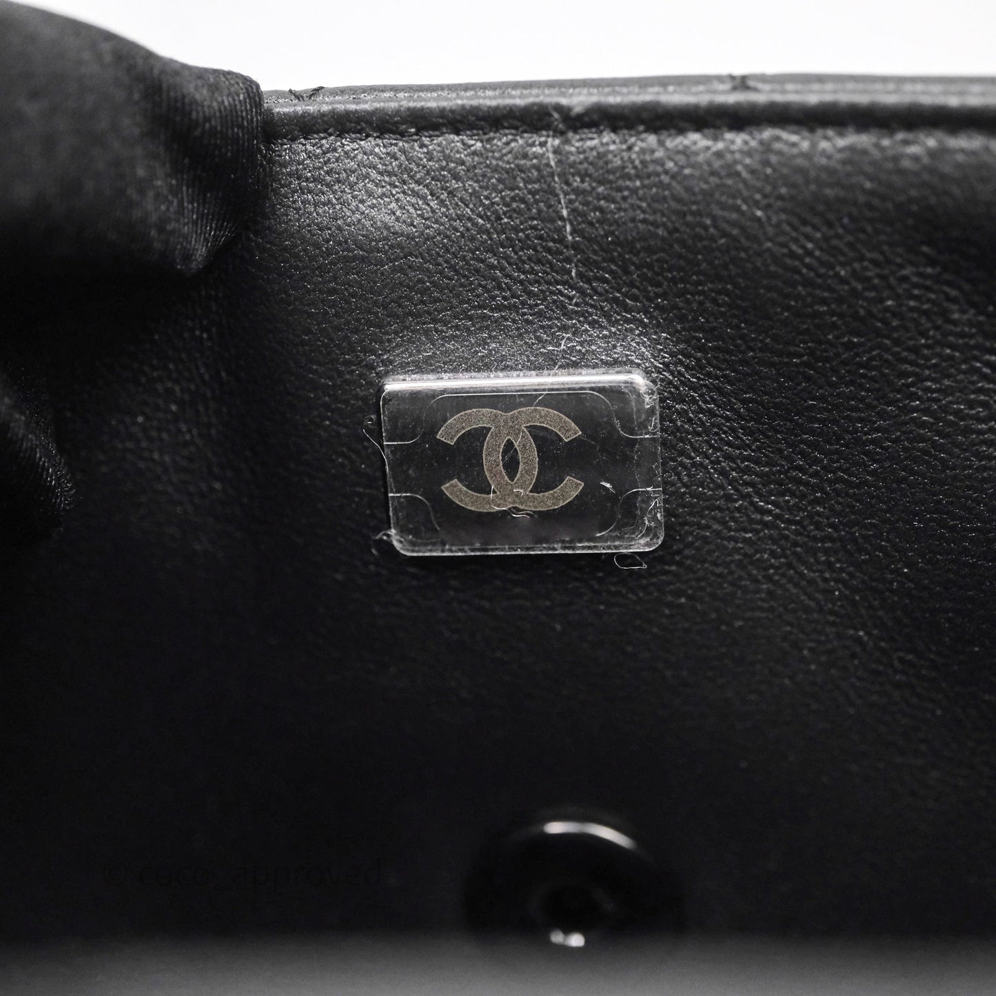 Chanel Quilted Mini Rectangular So Black Lambskin