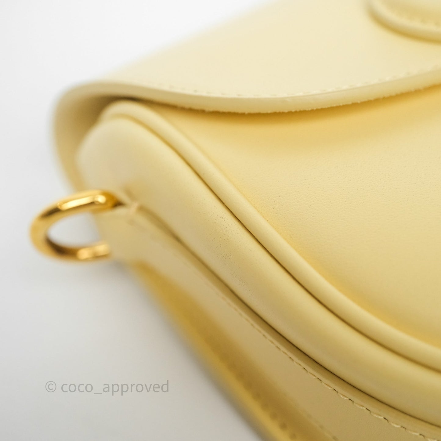 Christian Dior Small Bobby Bag Yellow Calfskin Gold Hardware