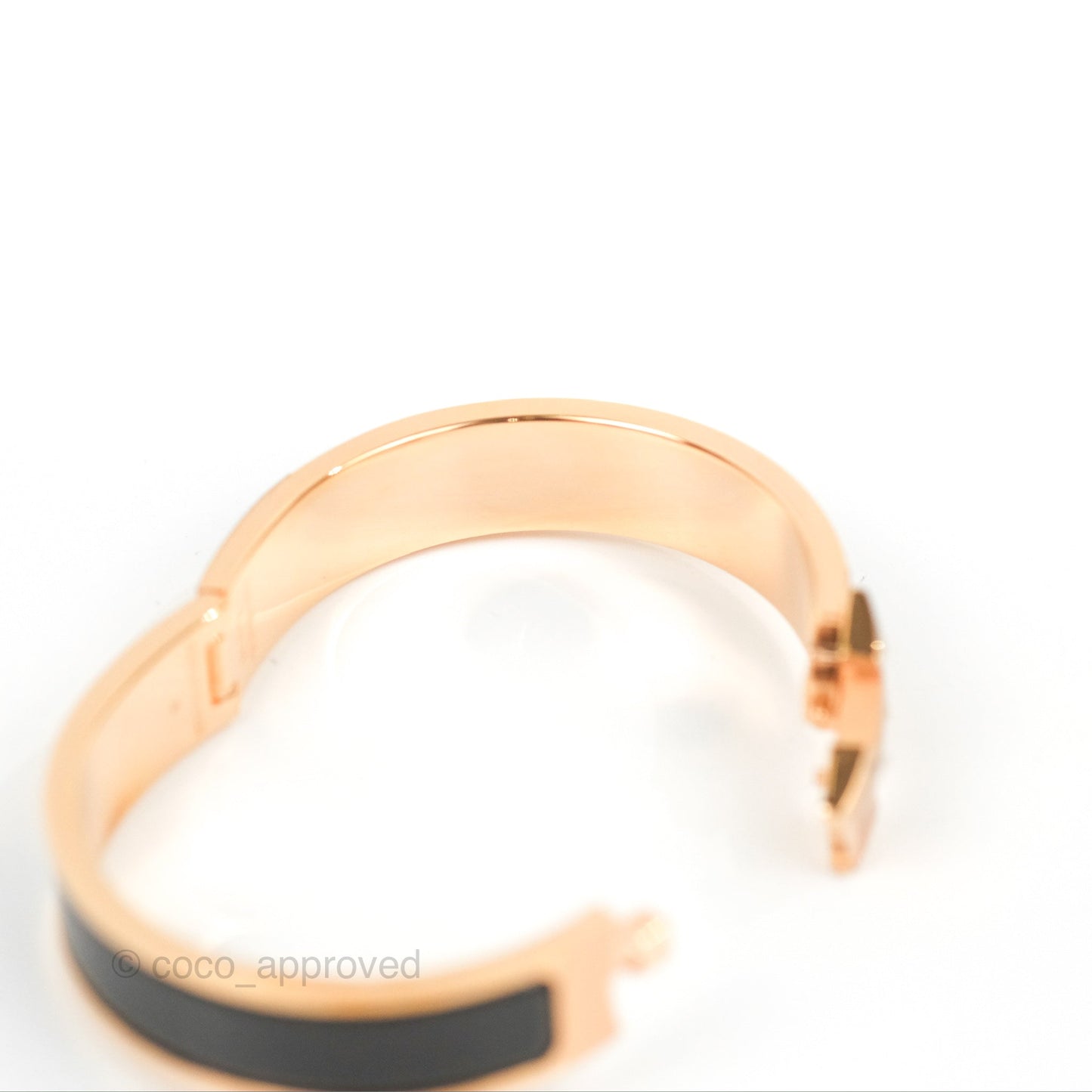 Hermès Clic H Bracelet Black Rose Gold PM