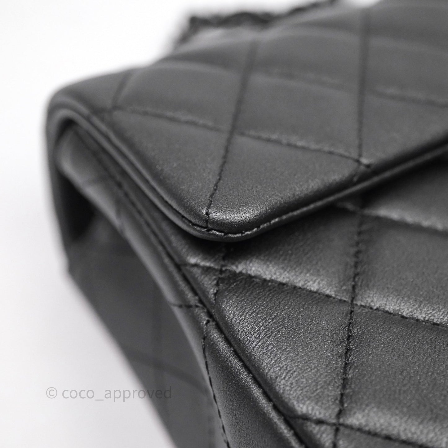 Chanel Quilted Mini Rectangular So Black Lambskin