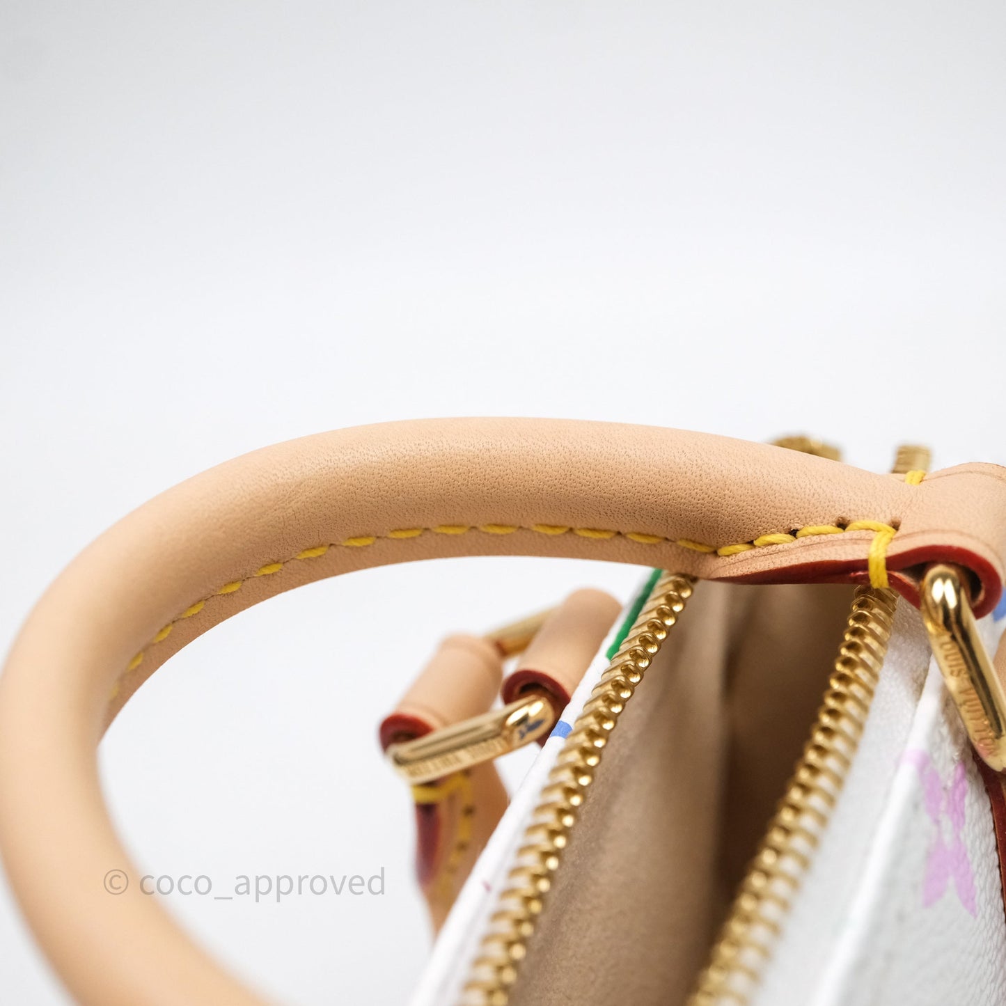 LV x TM Speedy Nano Speedy Multicolore Blanc Monogram Canvas