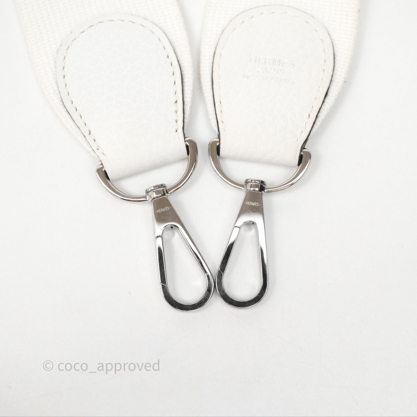 Hermes Evelyne III 29 New White 0U Clemence Palladium Hardware