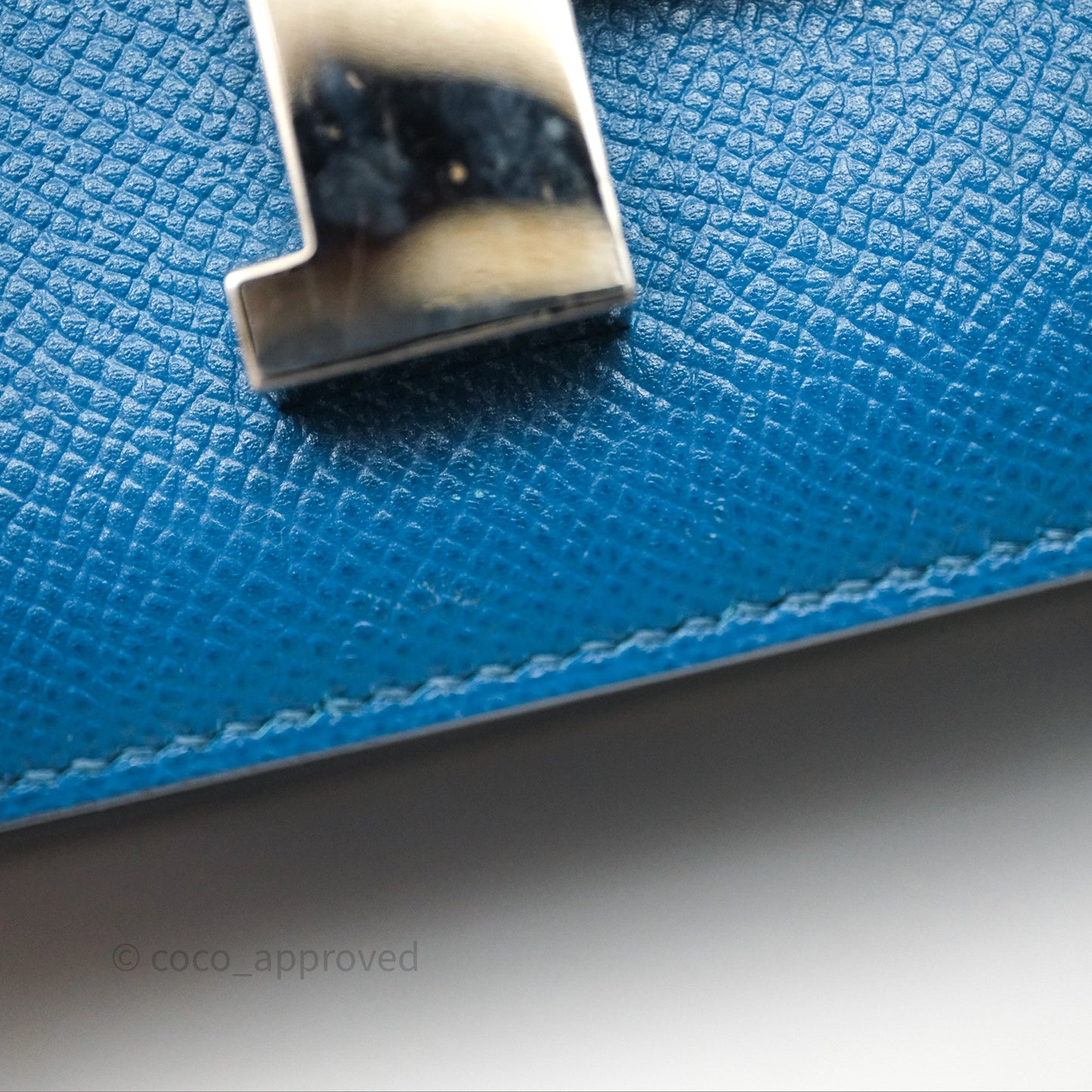 Hermès Constance 24 Bleu Epsom Palladium Hardware