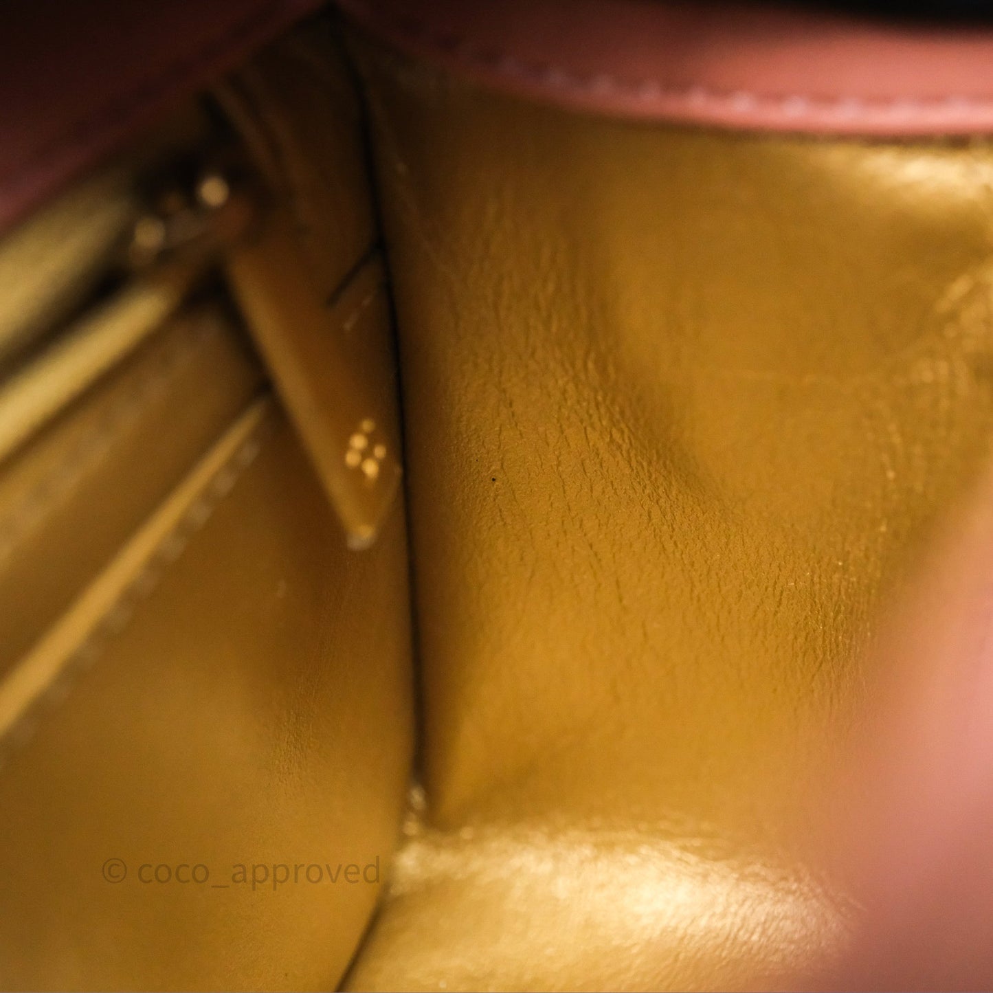 Chanel Pearl Crush Mini Square Quilted Pink Lambskin Aged Gold Hardware