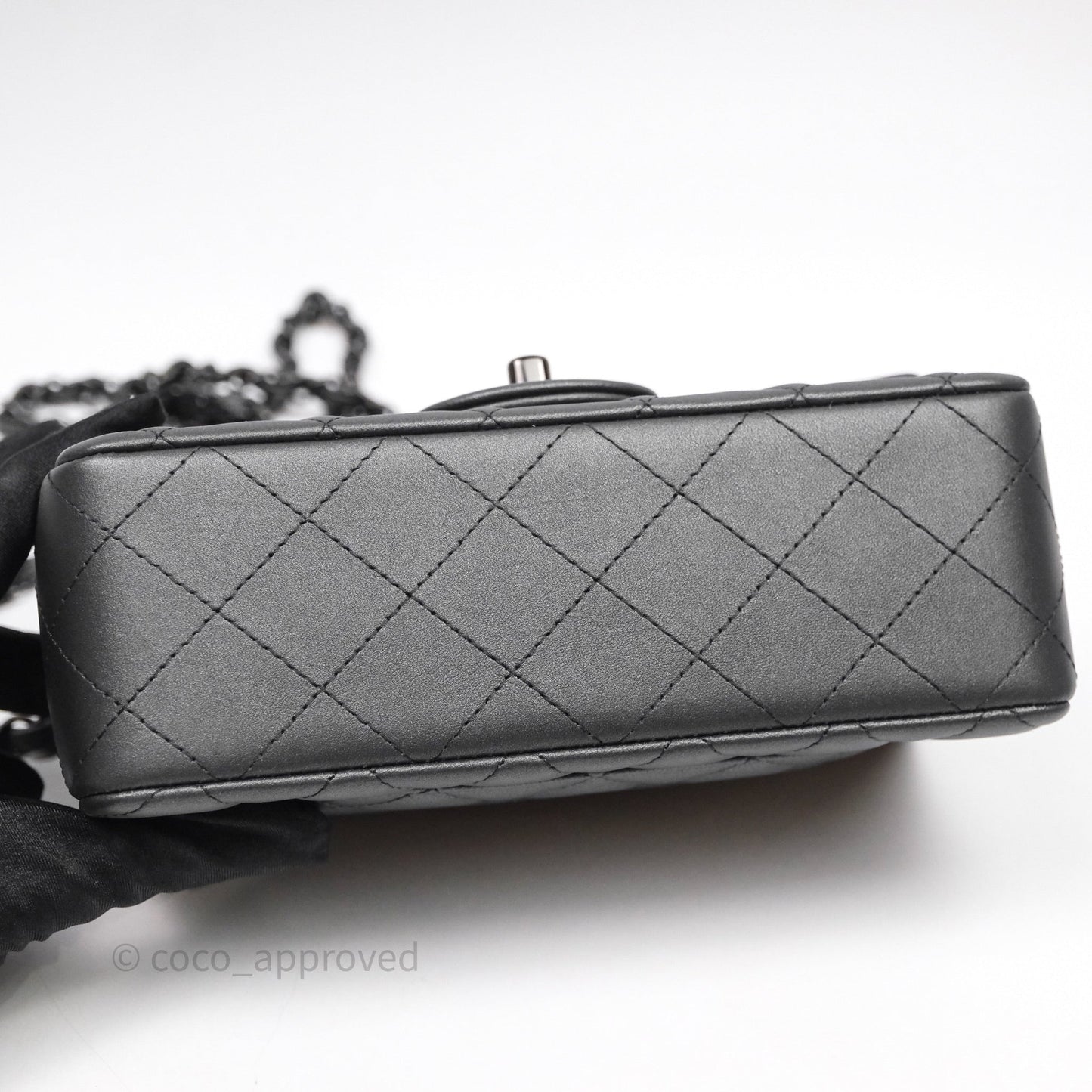 Chanel Quilted Mini Rectangular So Black Lambskin
