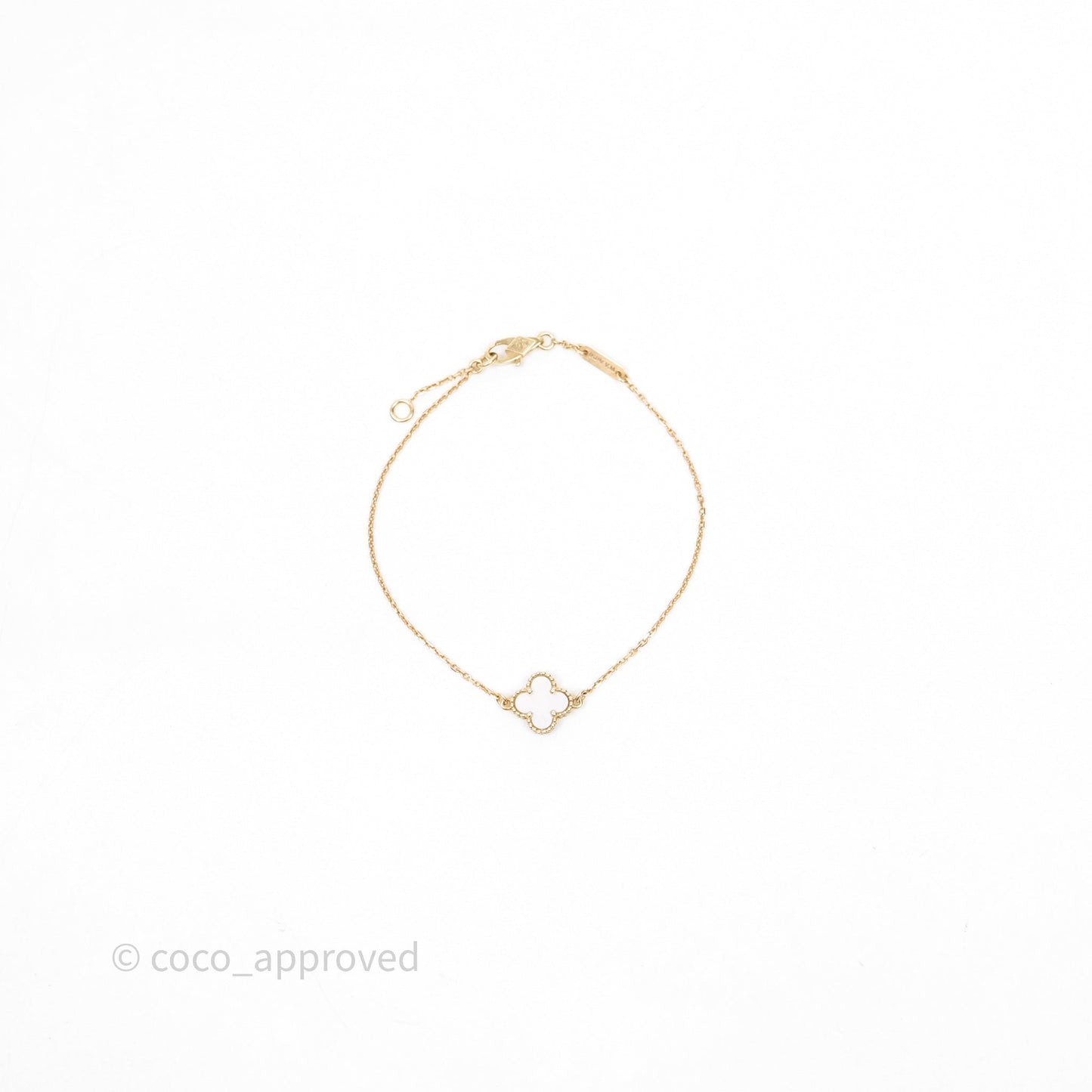 Van Cleef & Arpels Sweet Alhambra Pendant Bracelet White Mother-of-pearl Gold