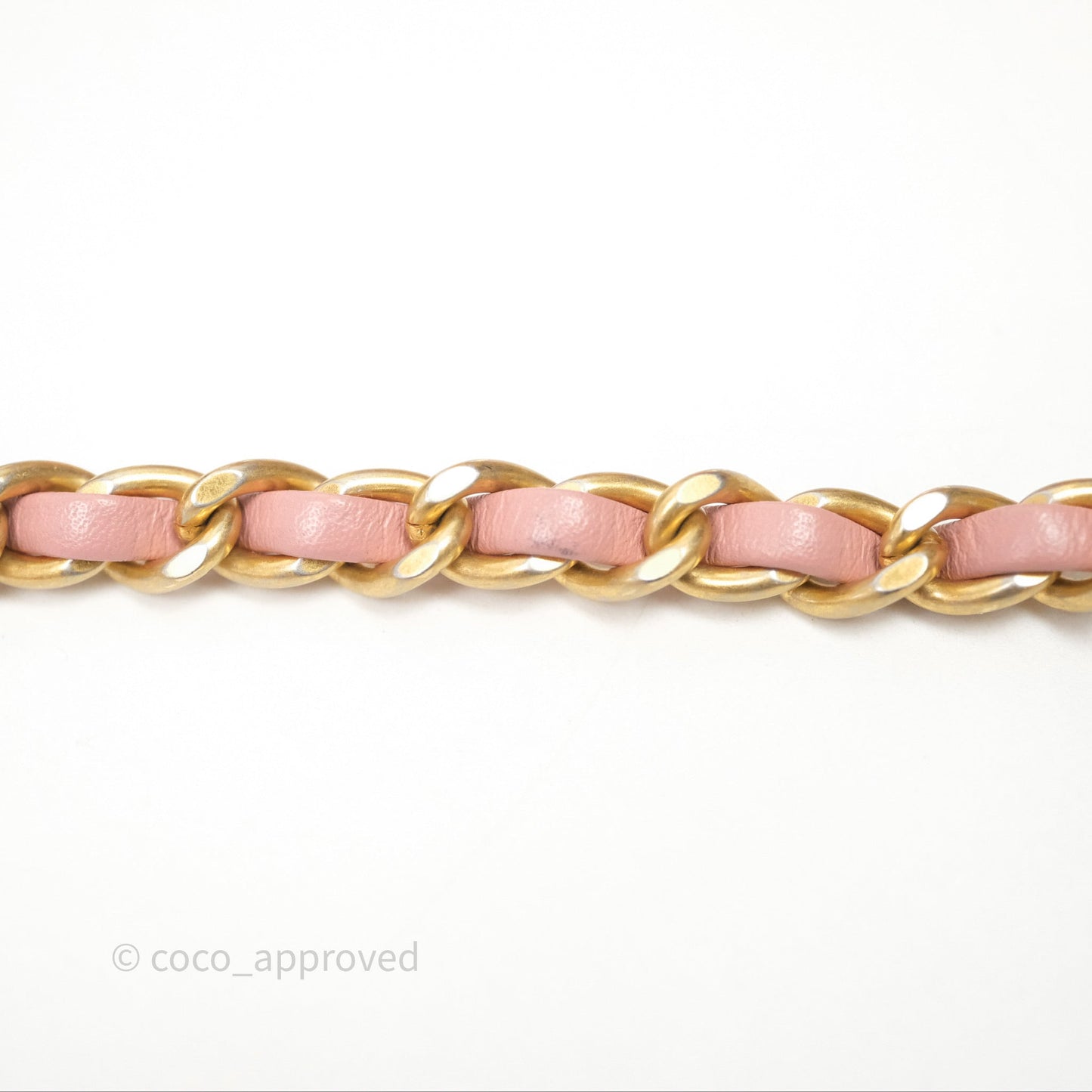 Chanel Pearl Crush Mini Square Quilted Pink Lambskin Aged Gold Hardware
