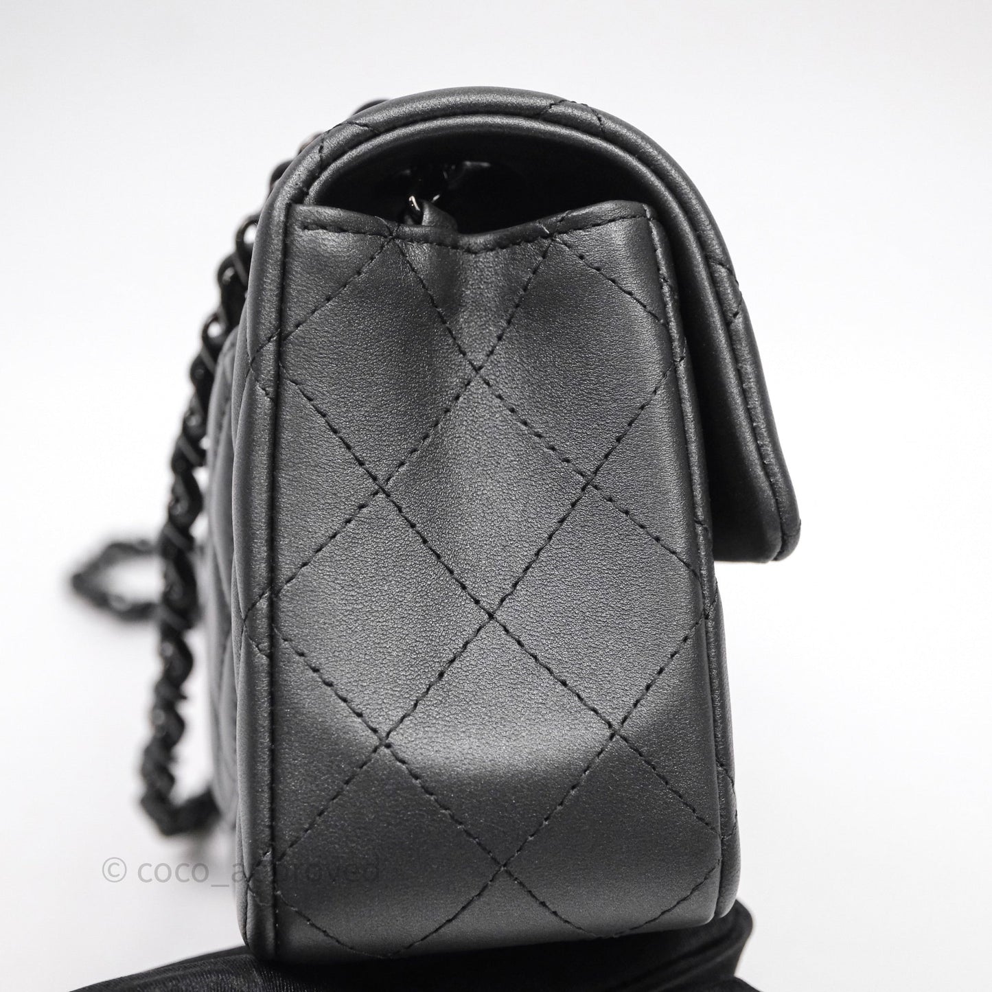 Chanel Quilted Mini Rectangular So Black Lambskin