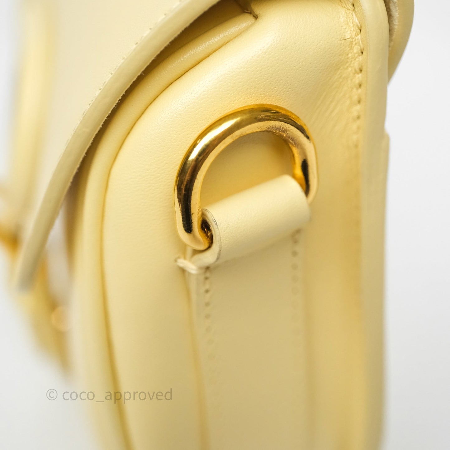 Christian Dior Small Bobby Bag Yellow Calfskin Gold Hardware
