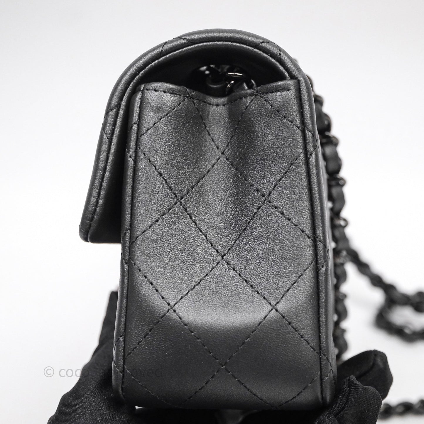 Chanel Quilted Mini Rectangular So Black Lambskin