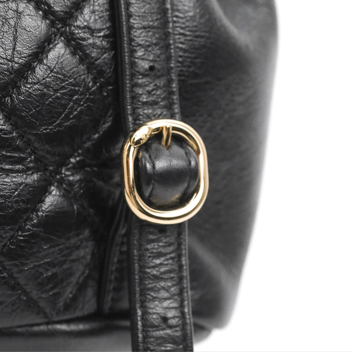 Chanel Quilted Small Duma Drawstring Backpack Black Calfskin Gold Hardware