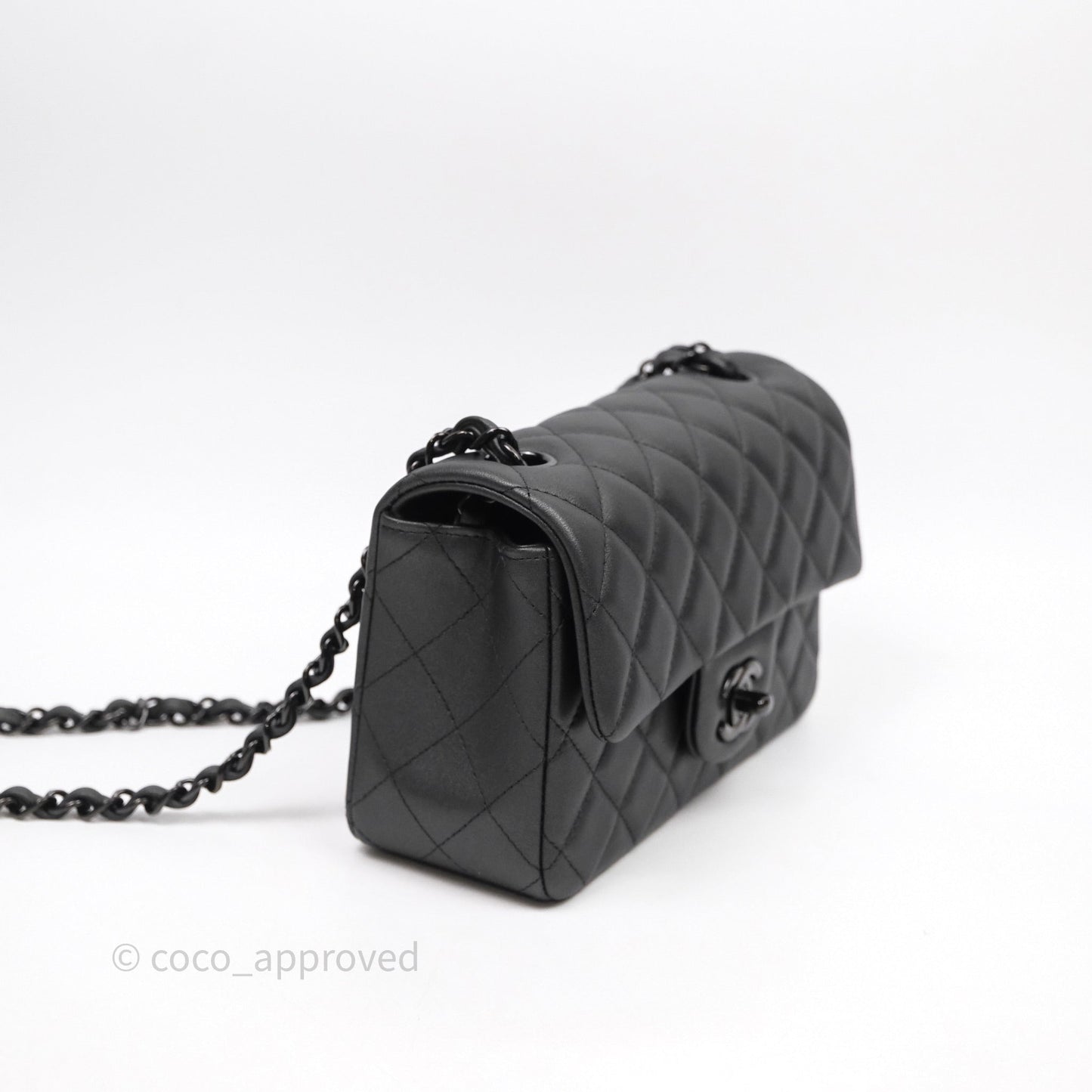 Chanel Quilted Mini Rectangular So Black Lambskin