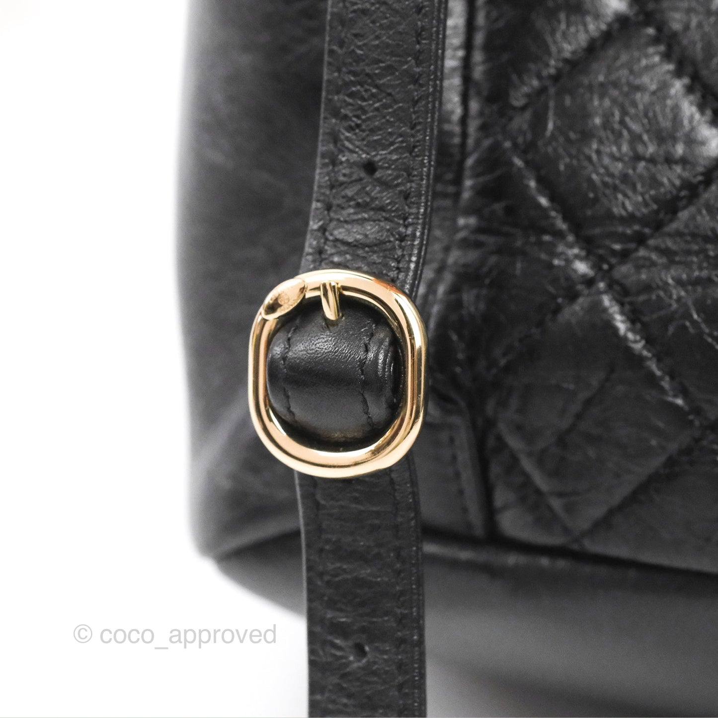 Chanel Quilted Small Duma Drawstring Backpack Black Calfskin Gold Hardware