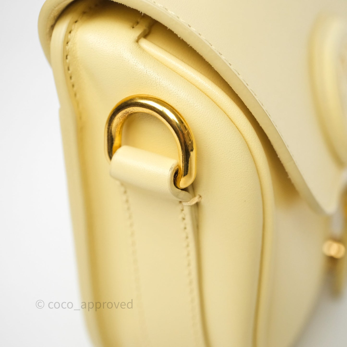 Christian Dior Small Bobby Bag Yellow Calfskin Gold Hardware