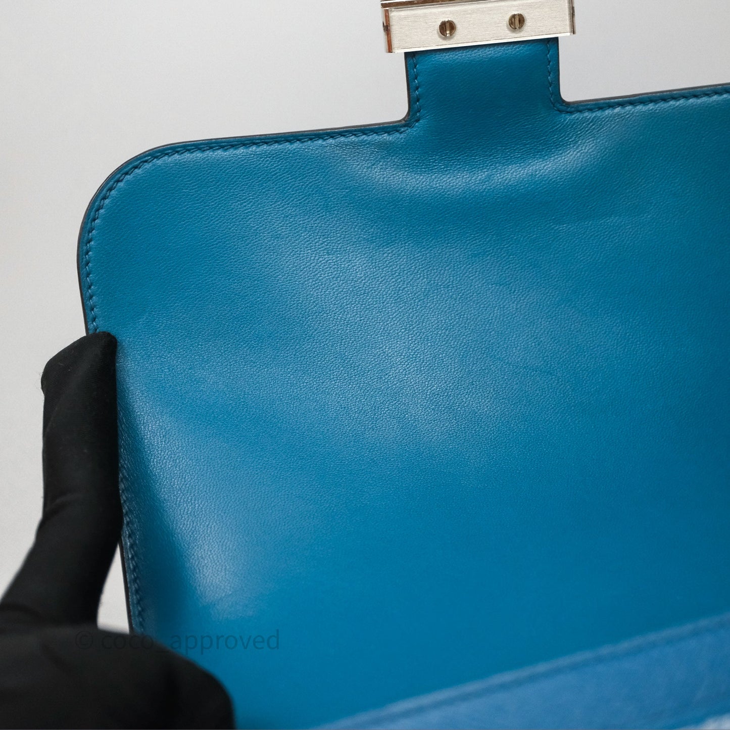 Hermès Constance 24 Bleu Epsom Palladium Hardware