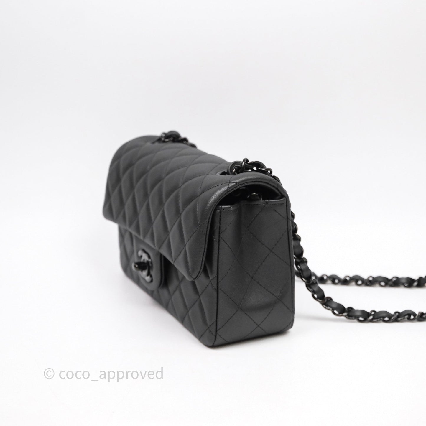 Chanel Quilted Mini Rectangular So Black Lambskin