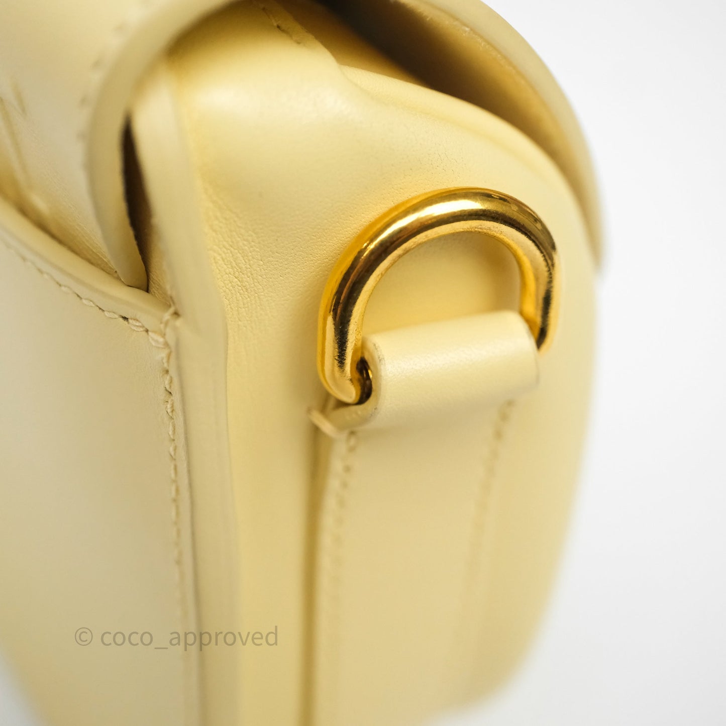Christian Dior Small Bobby Bag Yellow Calfskin Gold Hardware