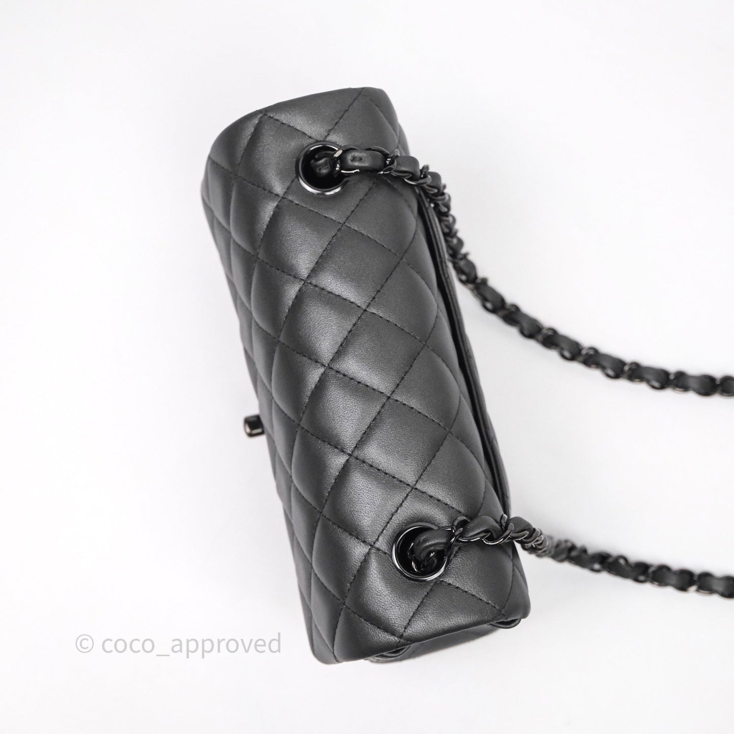 Chanel Quilted Mini Rectangular So Black Lambskin