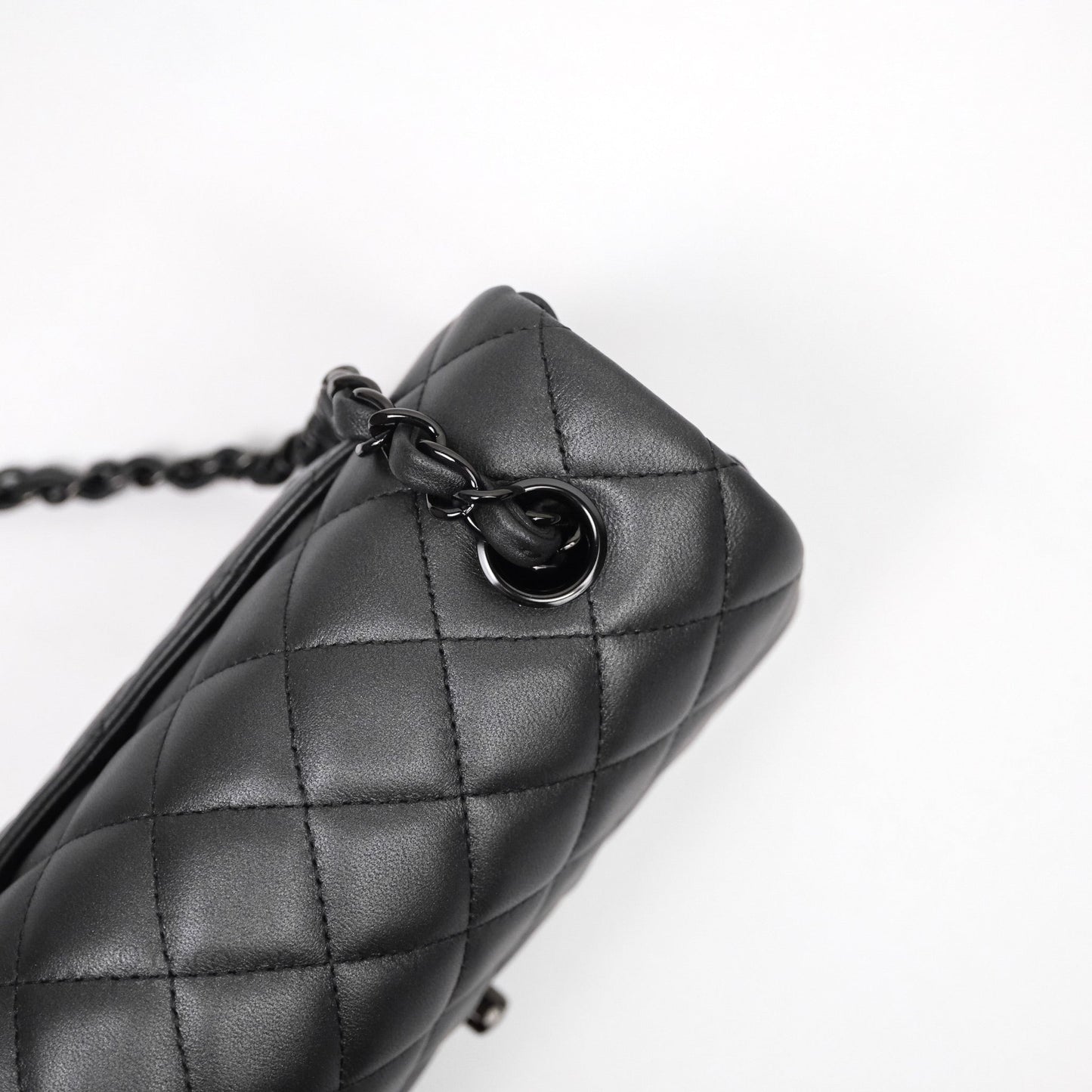 Chanel Quilted Mini Rectangular So Black Lambskin