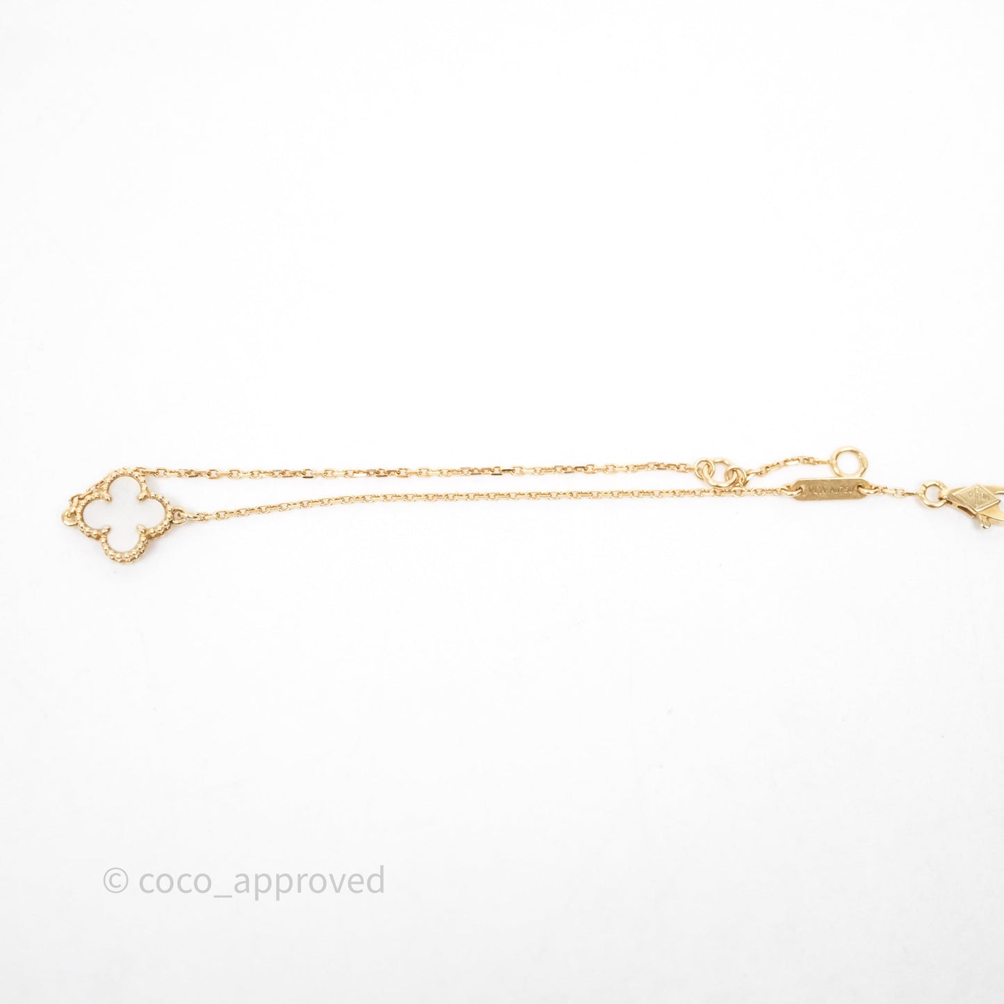 Van Cleef & Arpels Sweet Alhambra Pendant Bracelet White Mother-of-pearl Gold