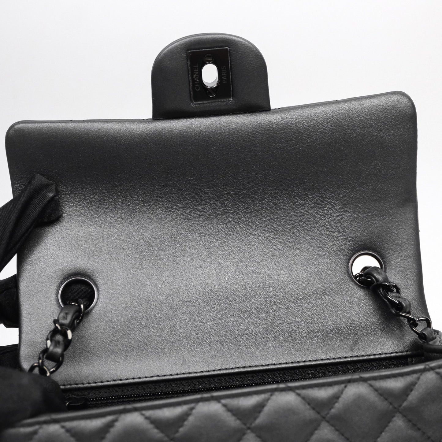 Chanel Quilted Mini Rectangular So Black Lambskin