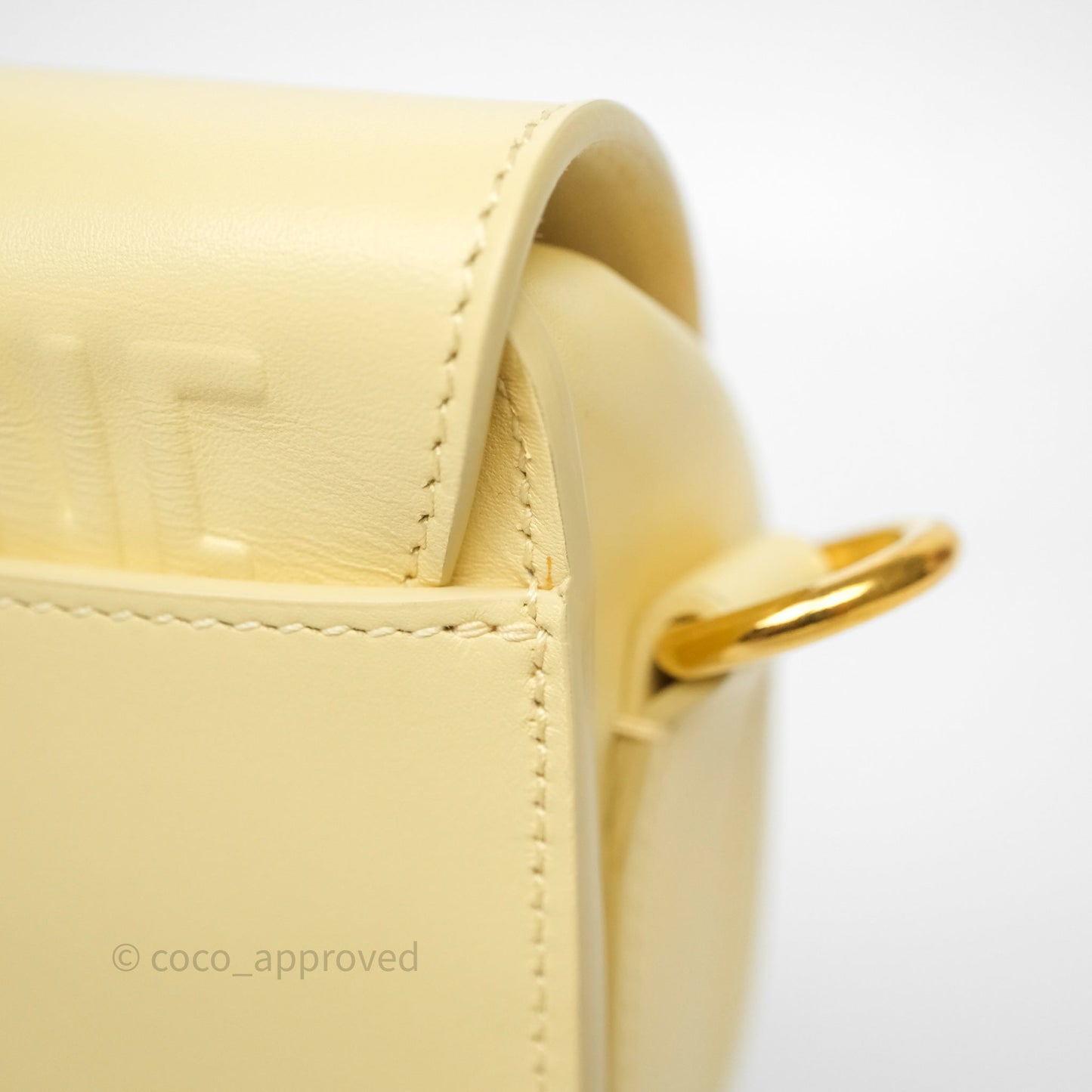 Christian Dior Small Bobby Bag Yellow Calfskin Gold Hardware