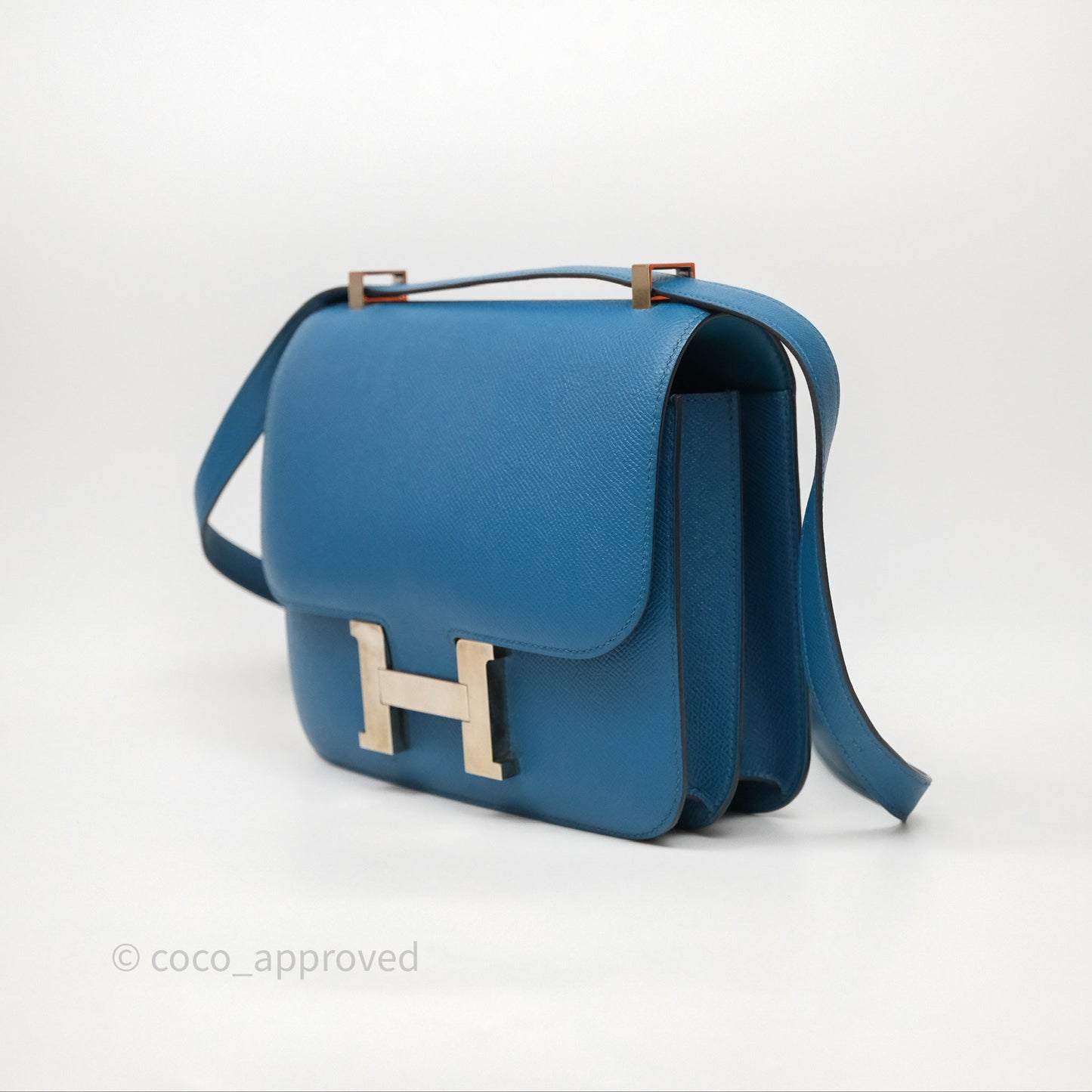 Hermès Constance 24 Bleu Epsom Palladium Hardware