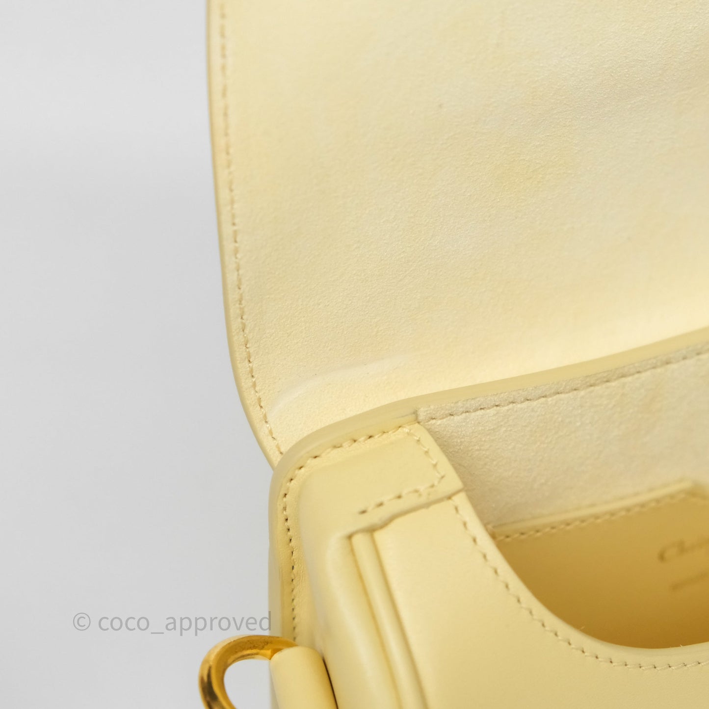 Christian Dior Small Bobby Bag Yellow Calfskin Gold Hardware