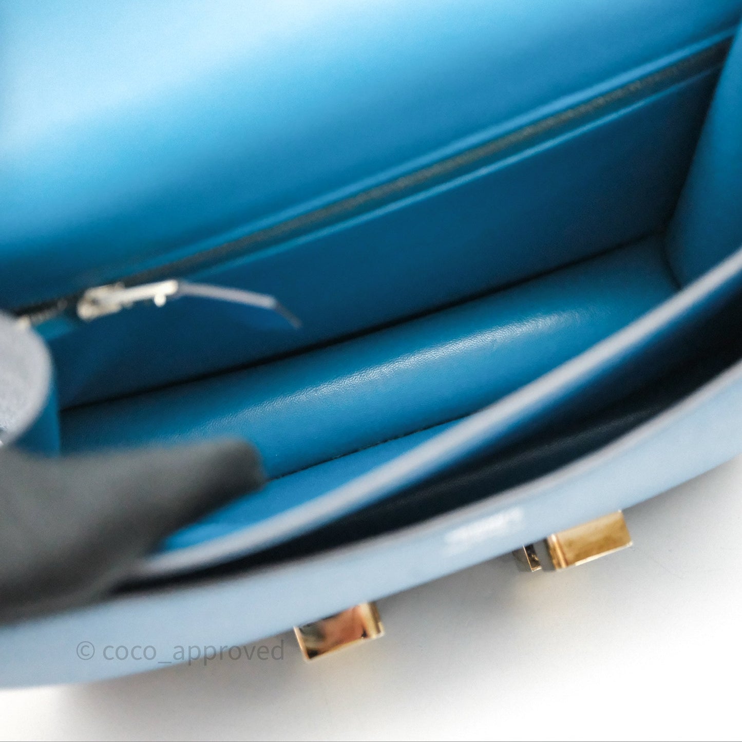Hermès Constance 24 Bleu Epsom Palladium Hardware