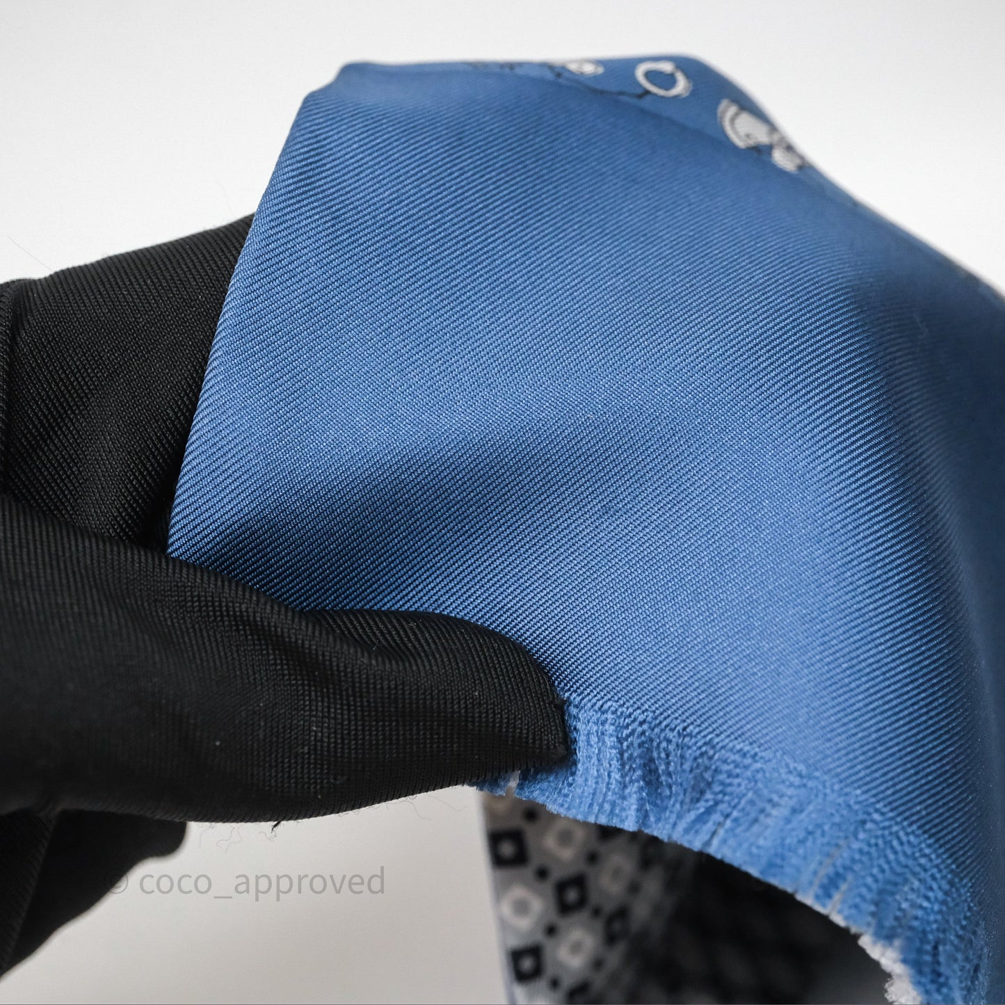 Hermes Scarf Bleu Silk