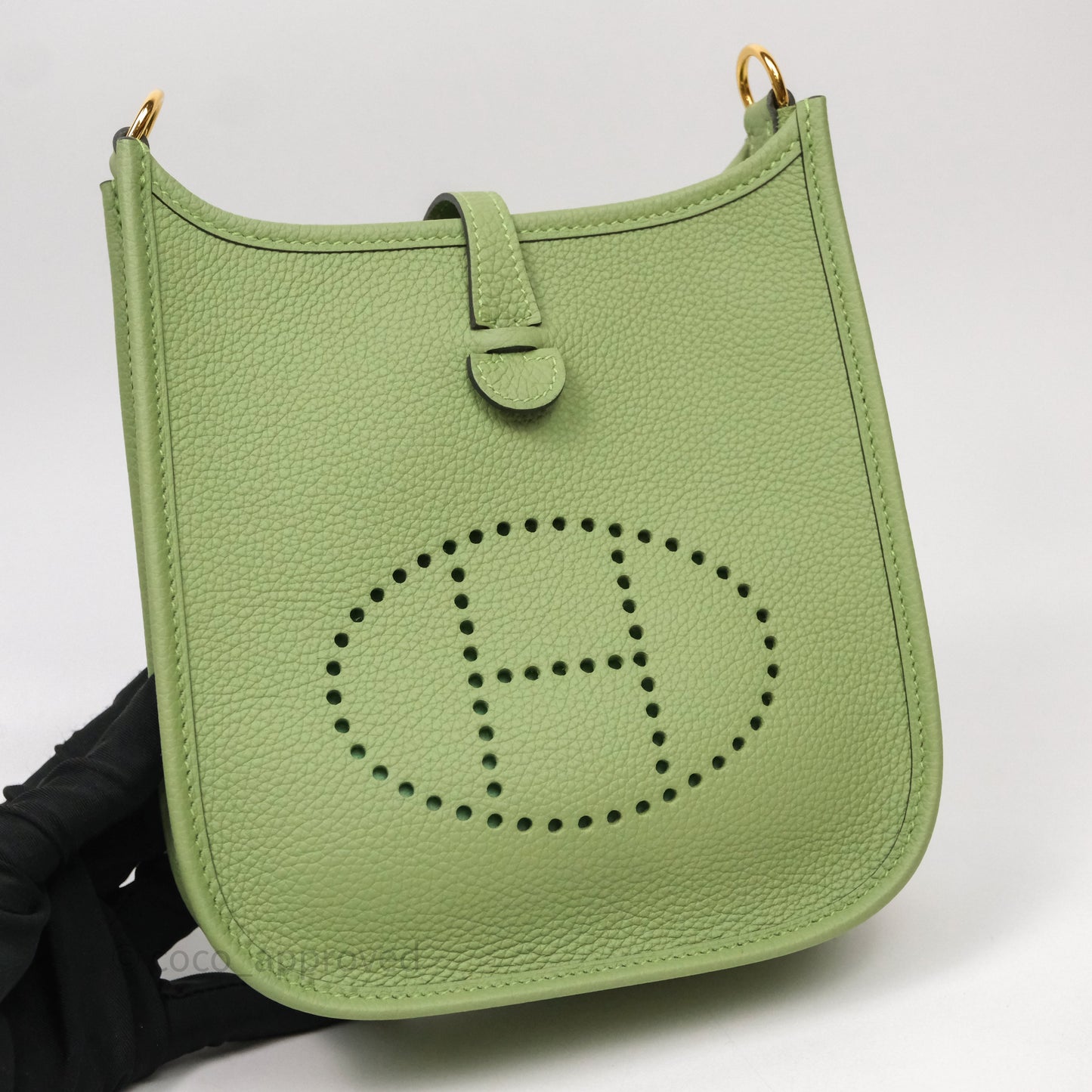 Hermès Mini Evelyne 16 Amazone Vert Criquet Clemence Gold Hardware