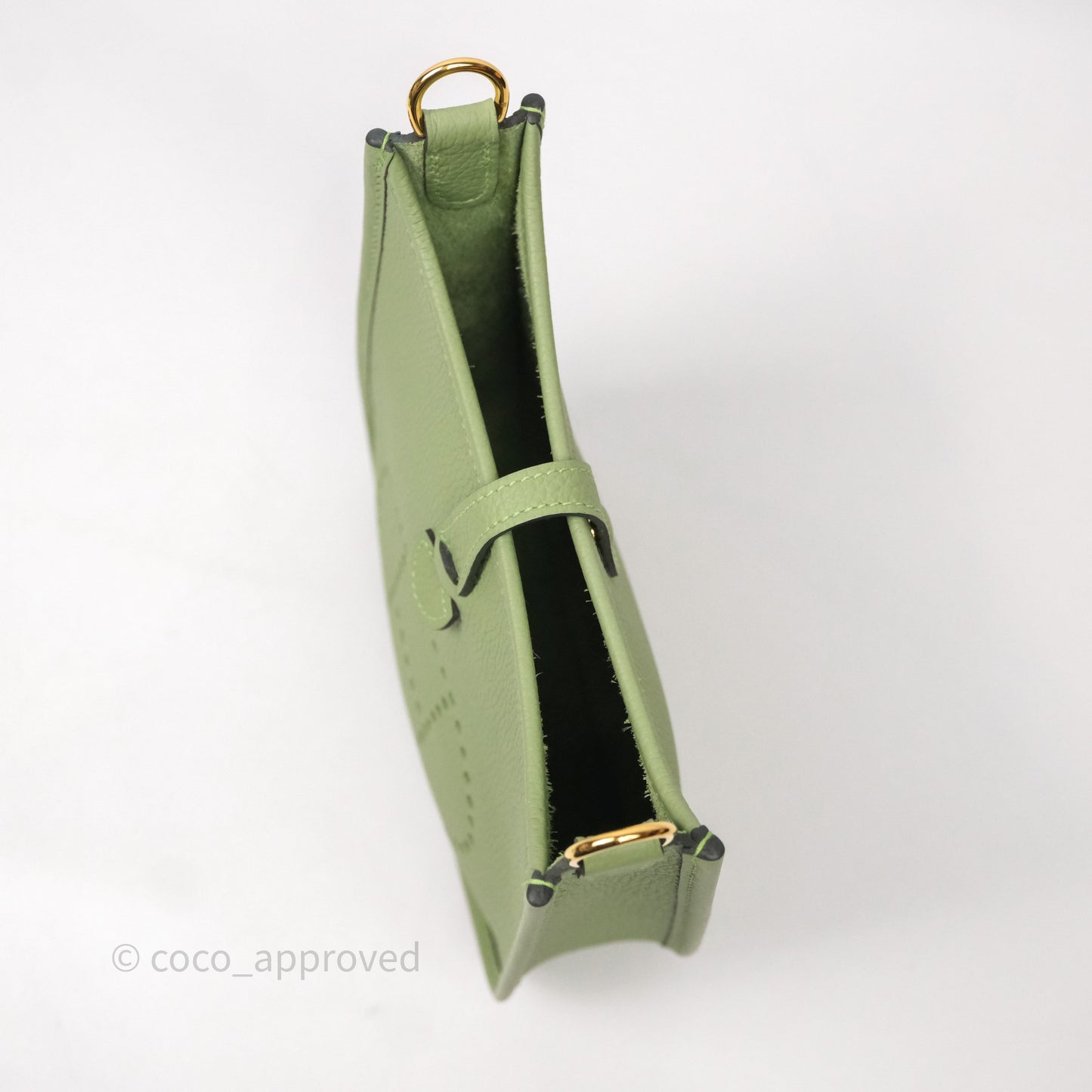 Hermès Mini Evelyne 16 Amazone Vert Criquet Clemence Gold Hardware
