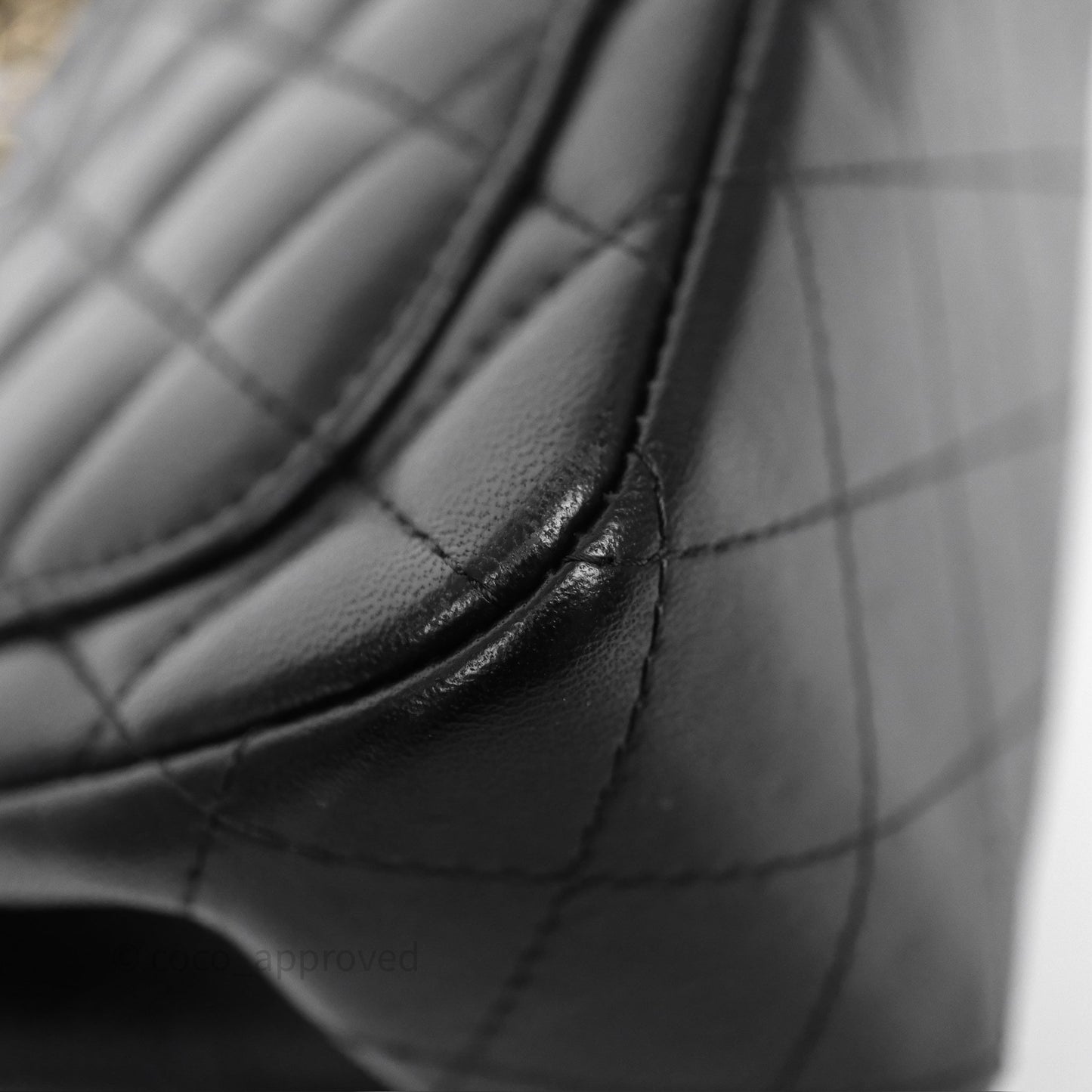 Chanel Mini Square Quilted Black Lambskin Gold Hardware