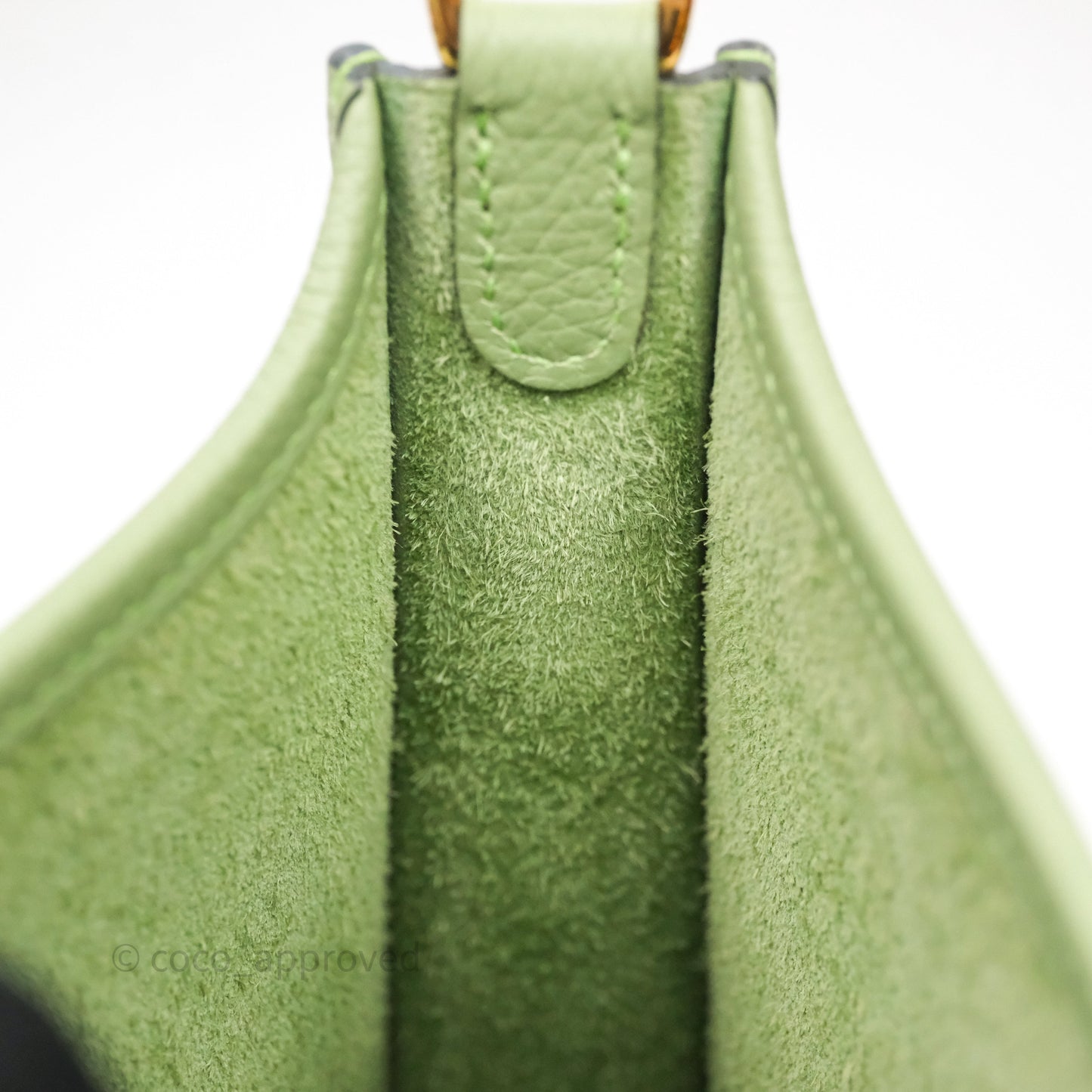Hermès Mini Evelyne 16 Amazone Vert Criquet Clemence Gold Hardware