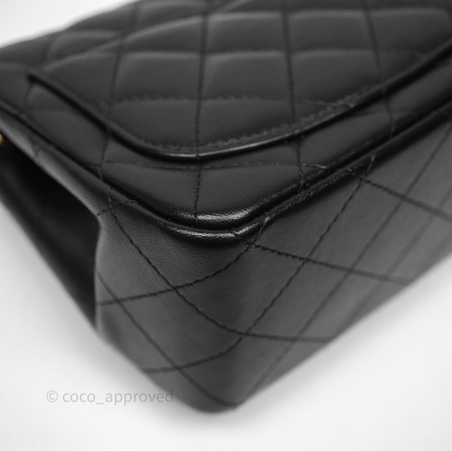 Chanel Mini Square Black Lambskin Gold Hardware