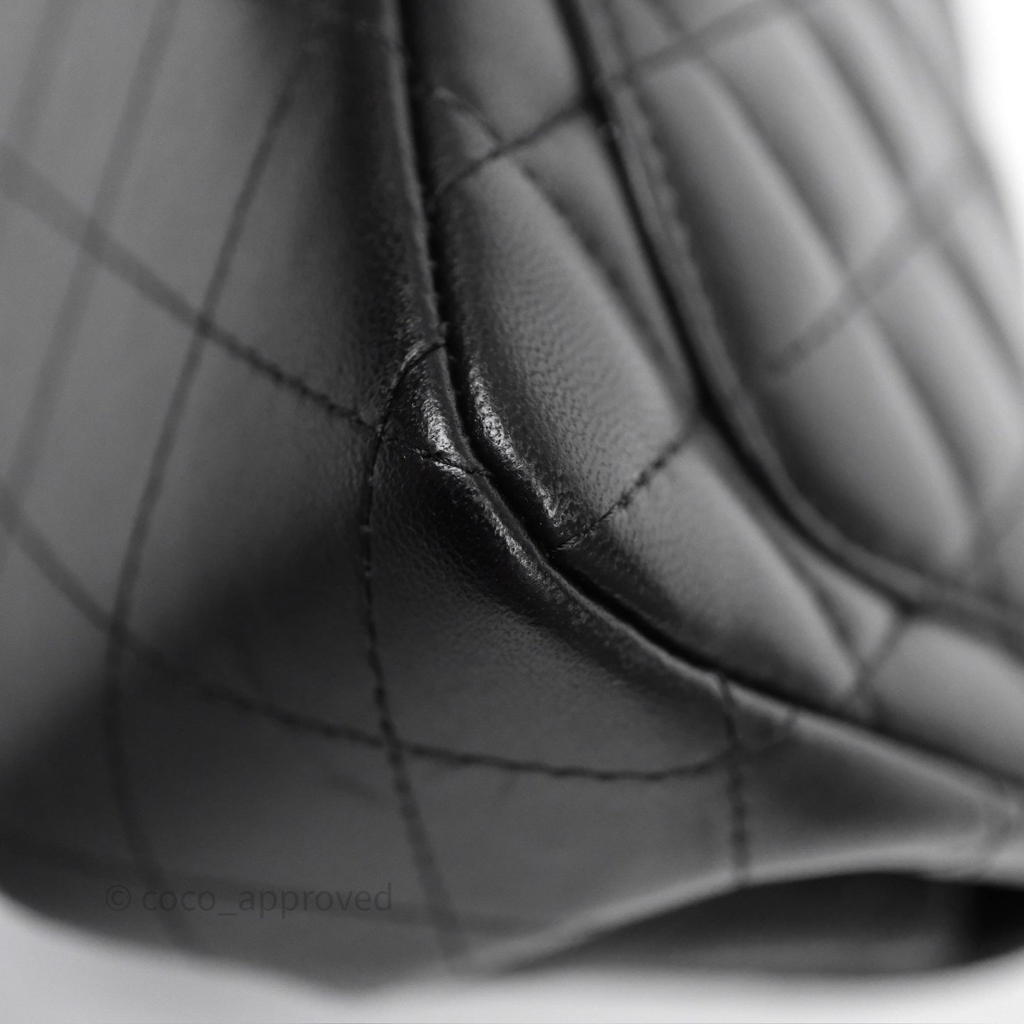 Chanel Mini Square Quilted Black Lambskin Gold Hardware