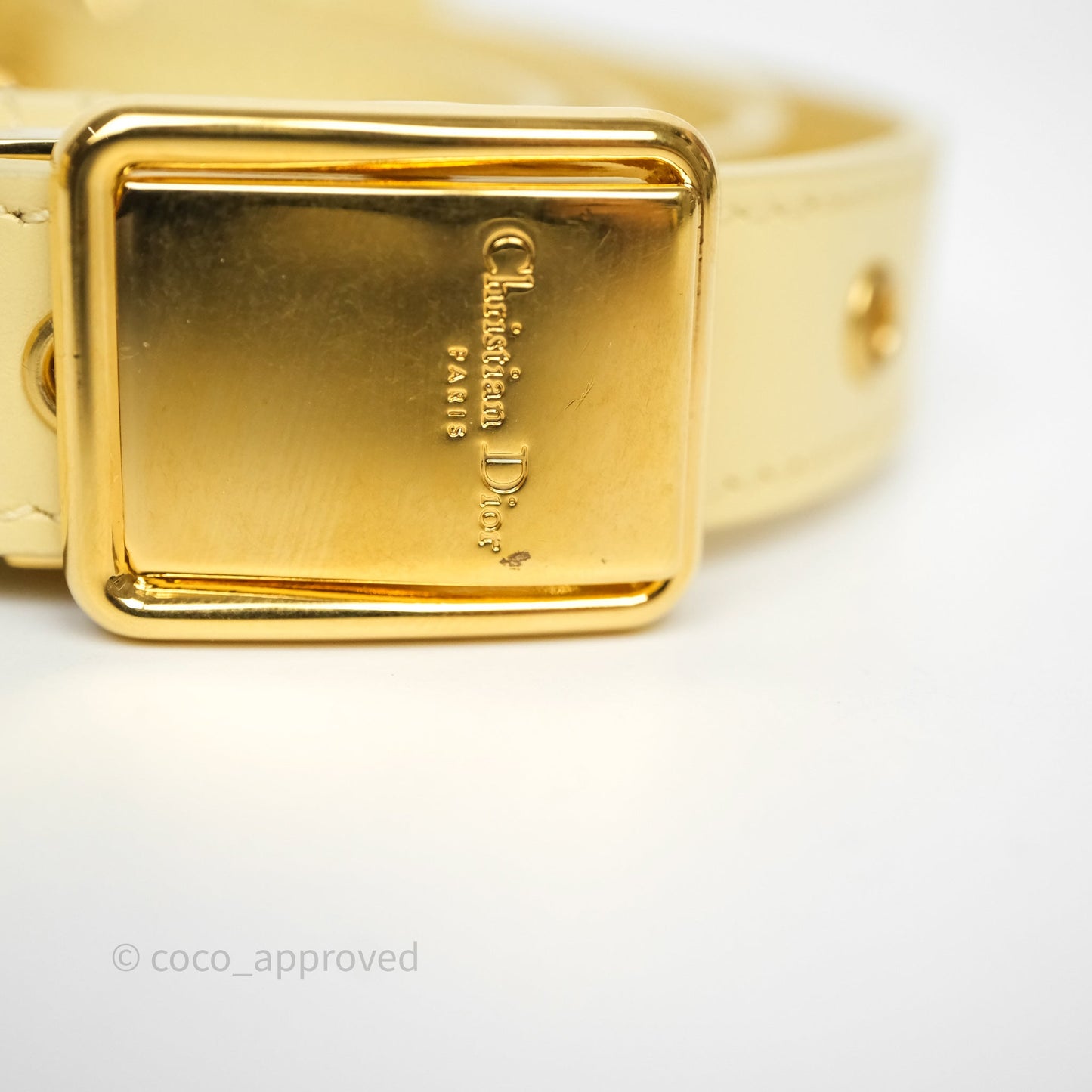 Christian Dior Small Bobby Bag Yellow Calfskin Gold Hardware