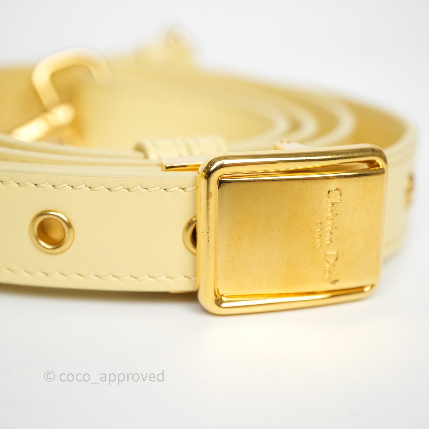 Christian Dior Small Bobby Bag Yellow Calfskin Gold Hardware