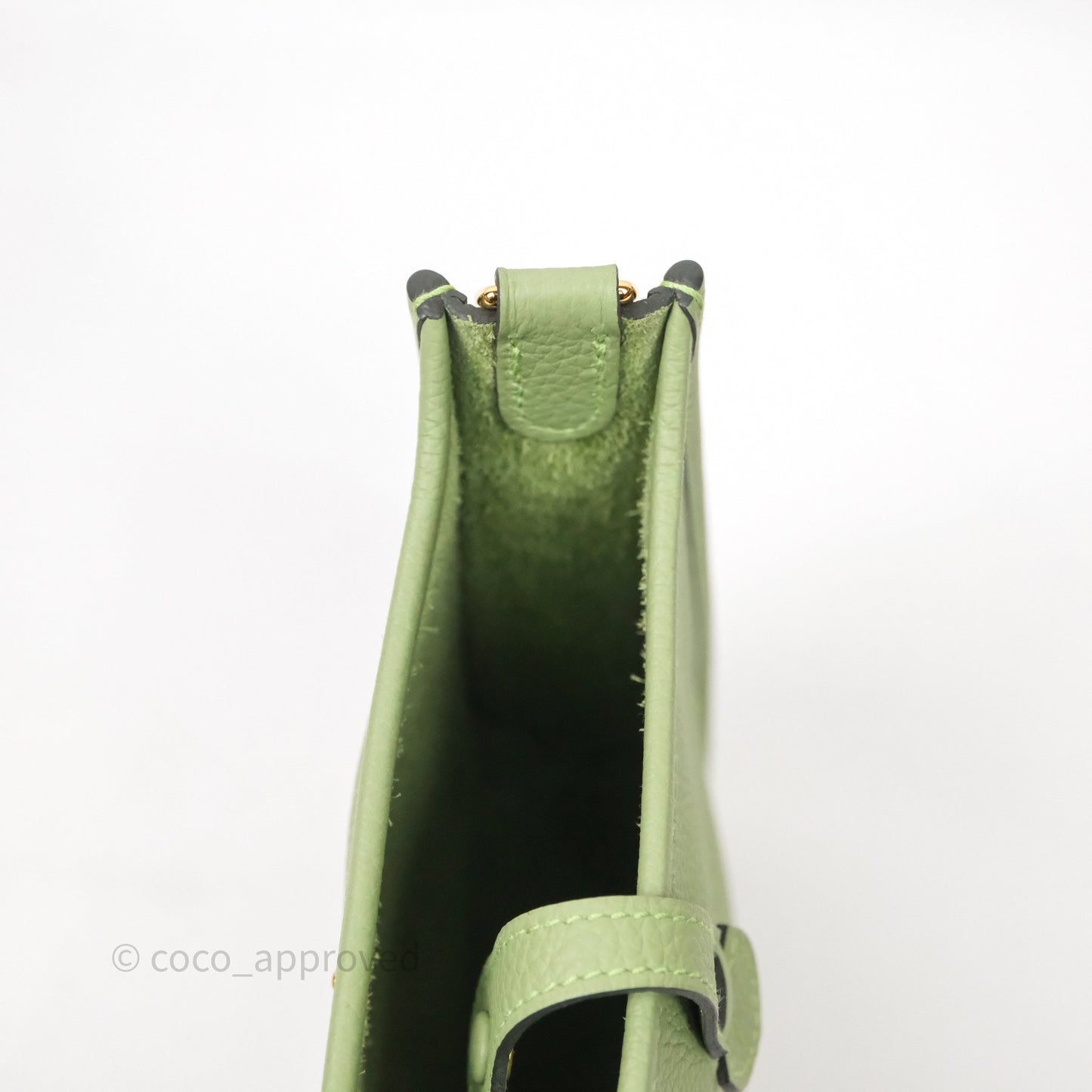 Hermès Mini Evelyne 16 Amazone Vert Criquet Clemence Gold Hardware