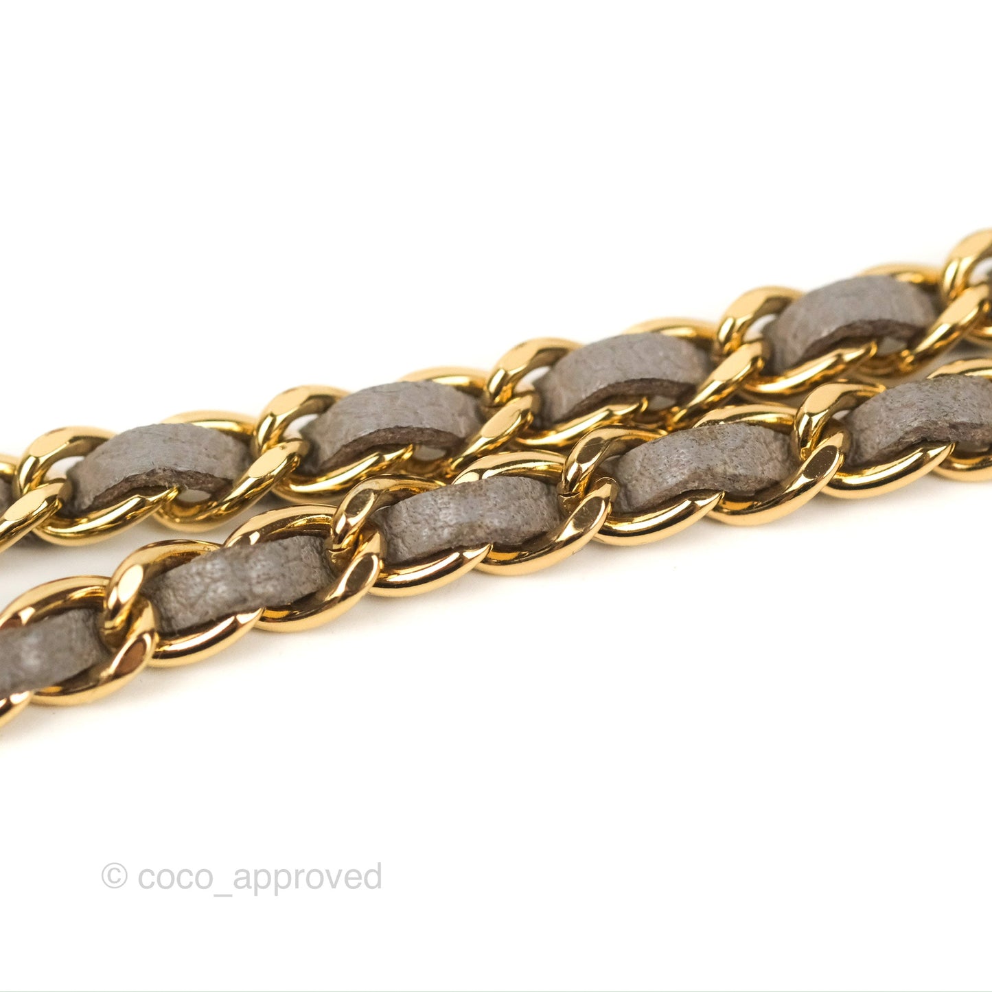 Chanel Quilted WOC Wallet on Chain CC Coco Chain Grey Caviar Gold Hardware