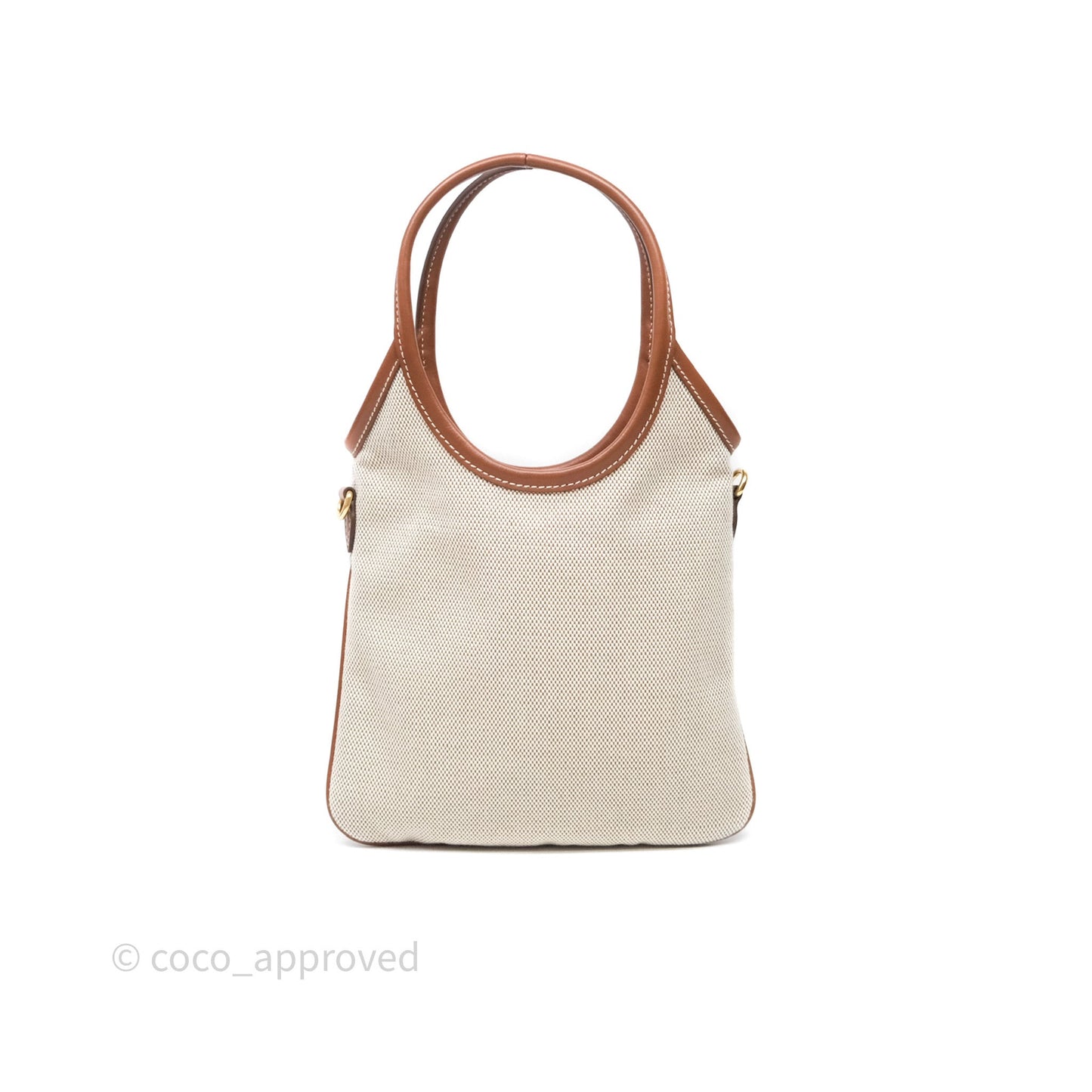 Miu Miu Mini IVY Canvas Beige/Brandy