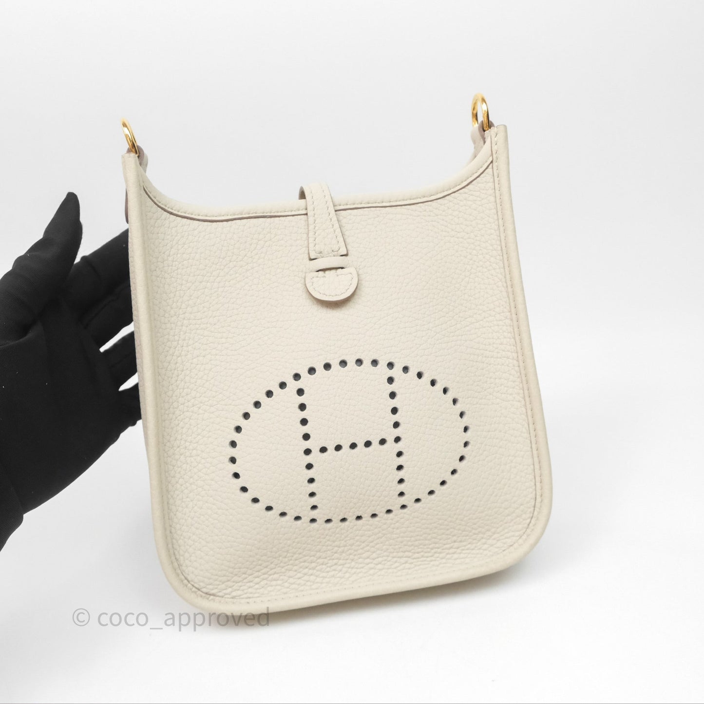 Hermès Mini Evelyne 16 Beton 8L Clemence Gold Hardware