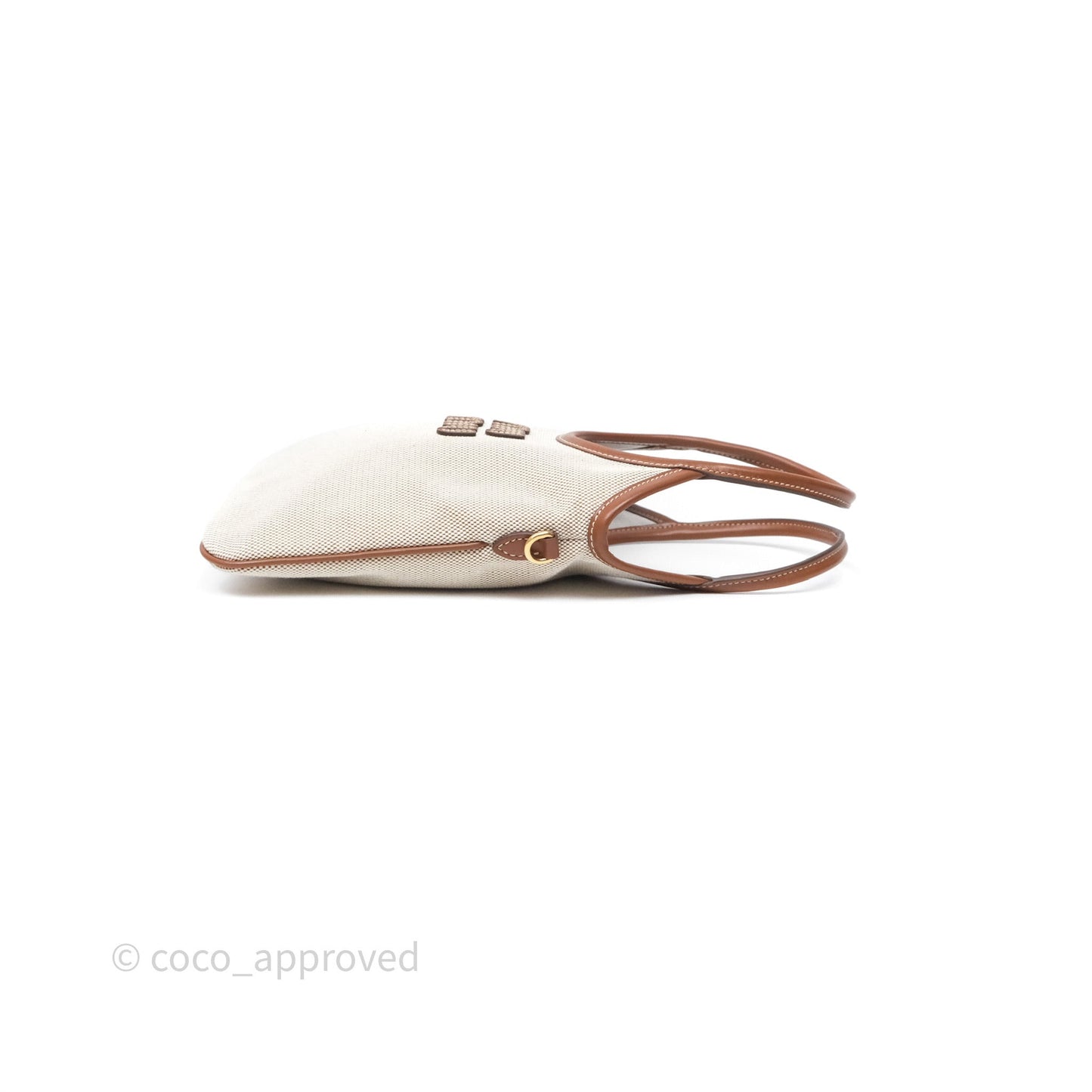 Miu Miu Mini IVY Canvas Beige/Brandy