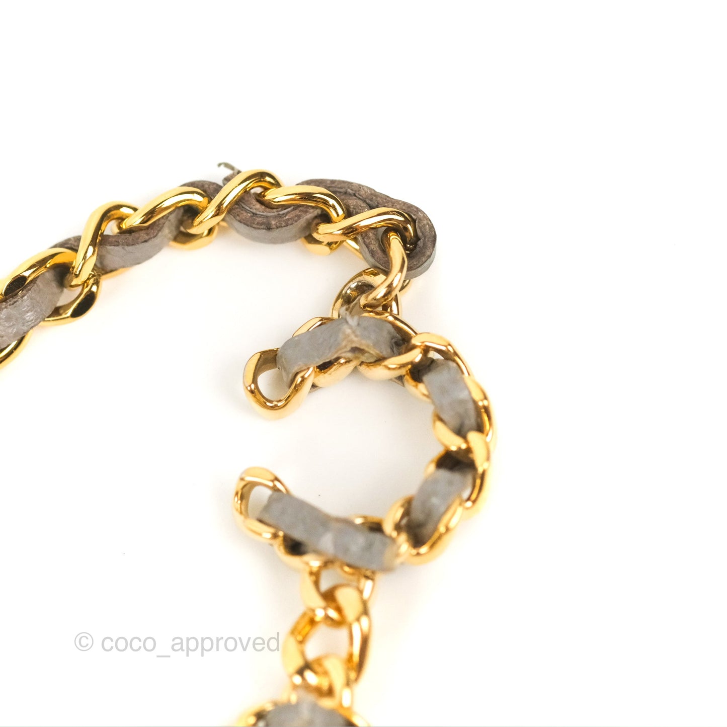 Chanel Quilted WOC Wallet on Chain CC Coco Chain Grey Caviar Gold Hardware